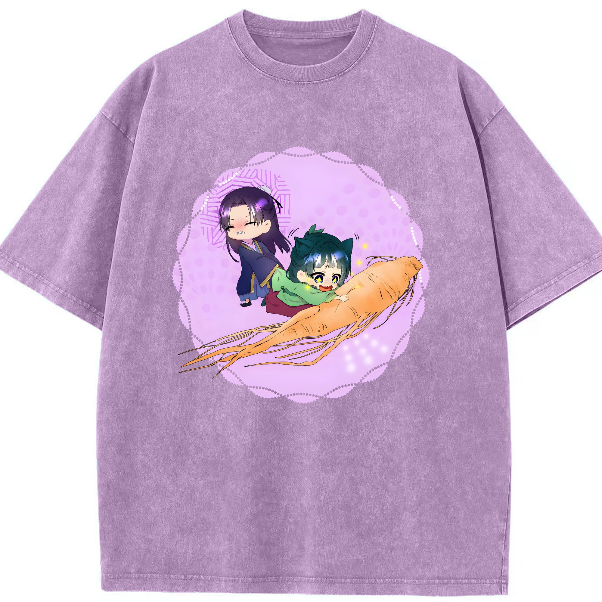 （画像用） 薬屋のひとりごと The Apothecary Diaries 綿100% ヴィンテージ風 半袖Tシャツ（フロントプリント）