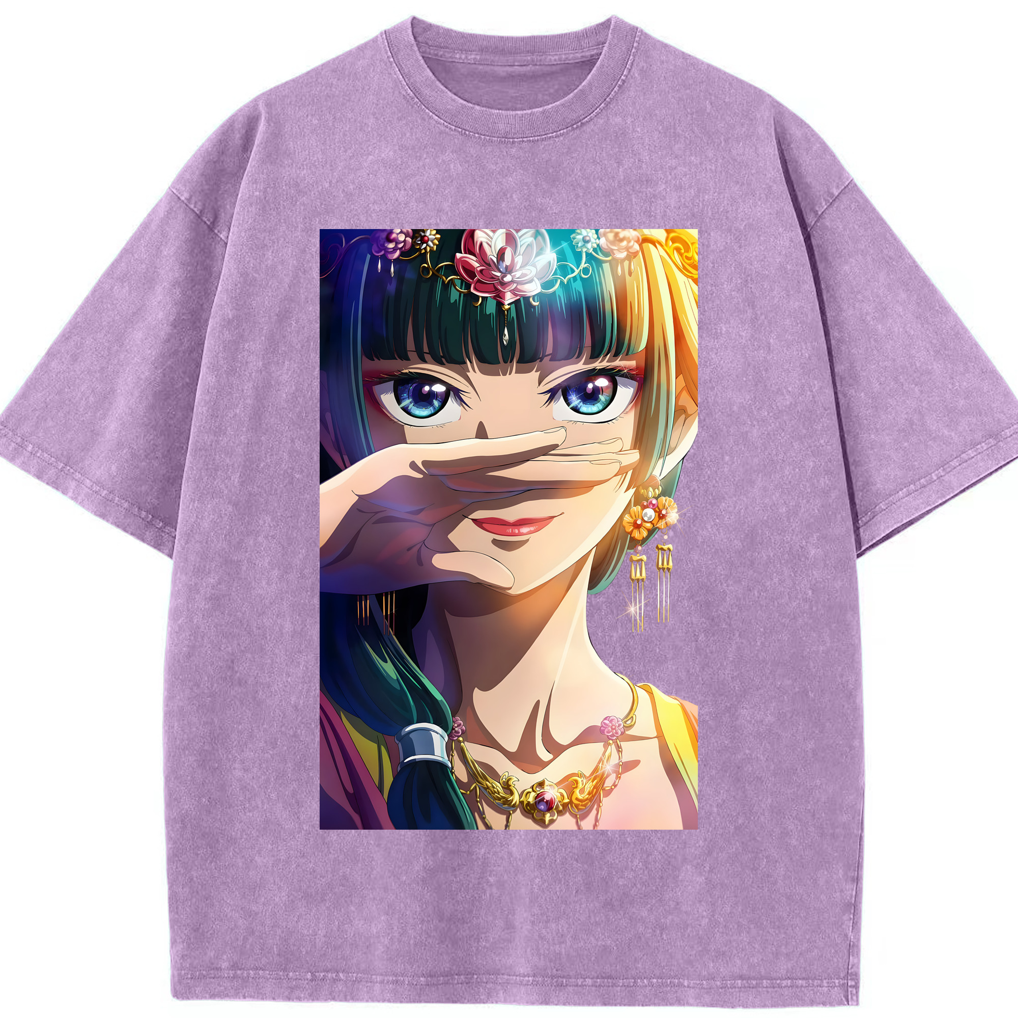 （画像用） 薬屋のひとりごと The Apothecary Diaries 綿100% ヴィンテージ風 半袖Tシャツ（フロントプリント）