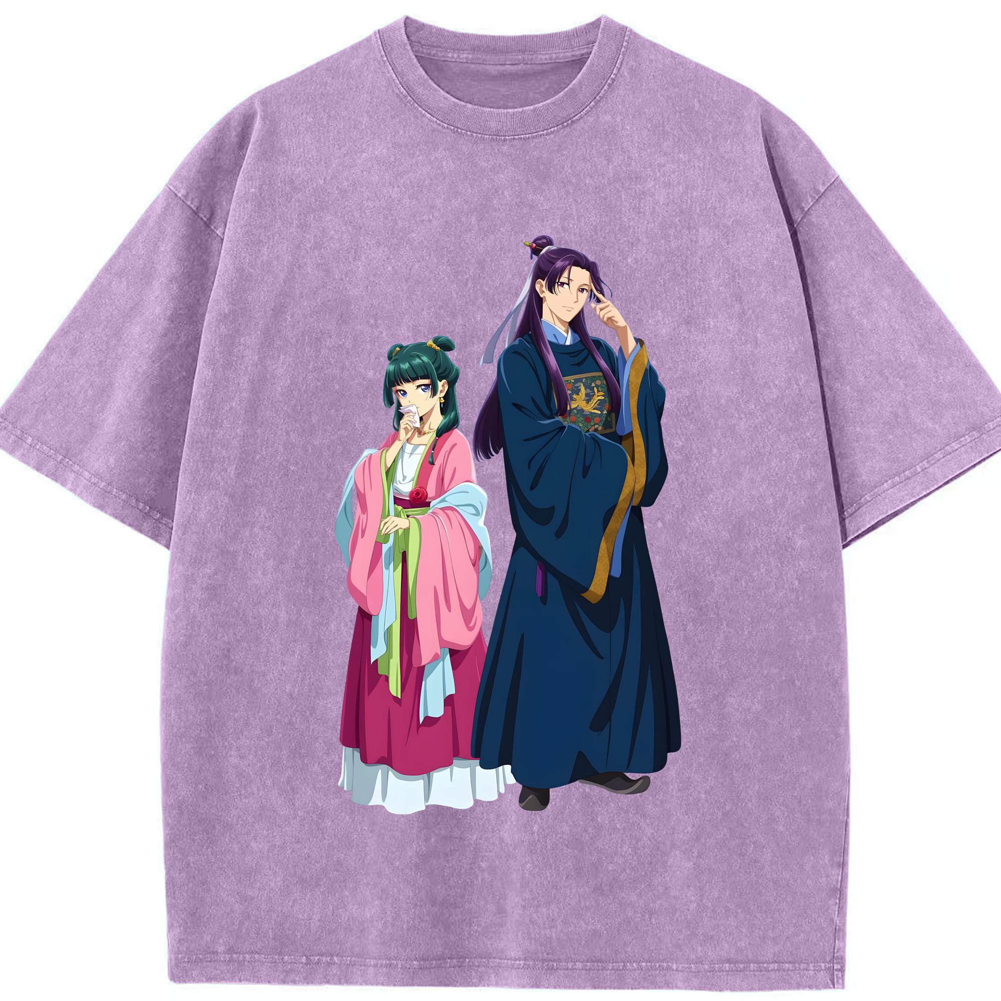 （画像用） 薬屋のひとりごと The Apothecary Diaries 綿100% ヴィンテージ風 半袖Tシャツ（フロントプリント）