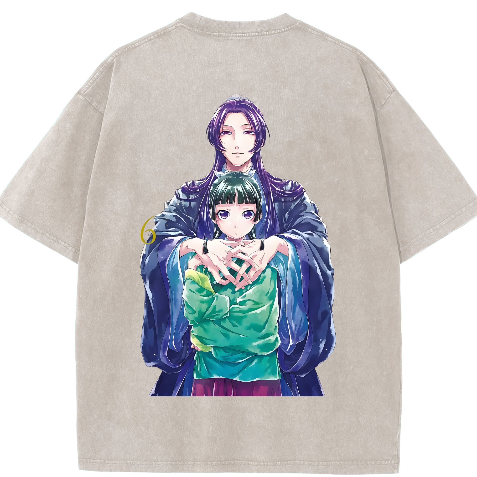（画像用） 薬屋のひとりごと The Apothecary Diaries 綿100% ヴィンテージ風 半袖Tシャツ（背面プリント）