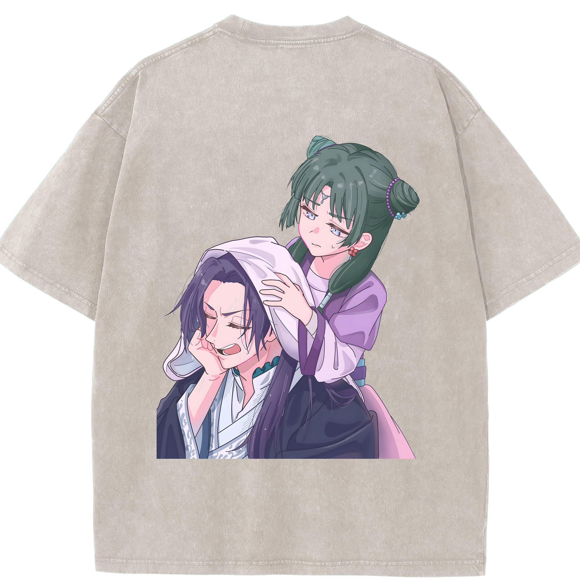 （画像用） 薬屋のひとりごと The Apothecary Diaries 綿100% ヴィンテージ風 半袖Tシャツ（背面プリント）