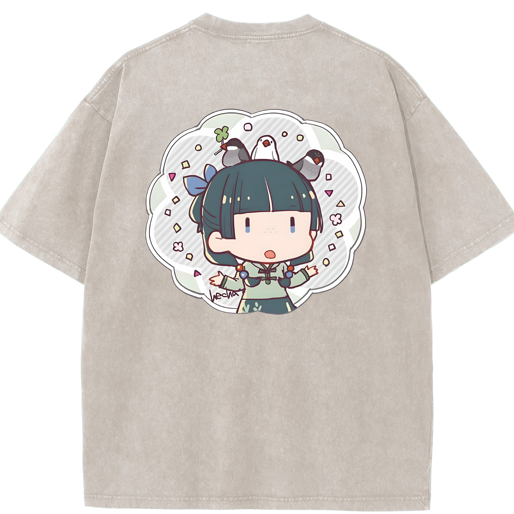 （画像用） 薬屋のひとりごと The Apothecary Diaries 綿100% ヴィンテージ風 半袖Tシャツ（背面プリント）