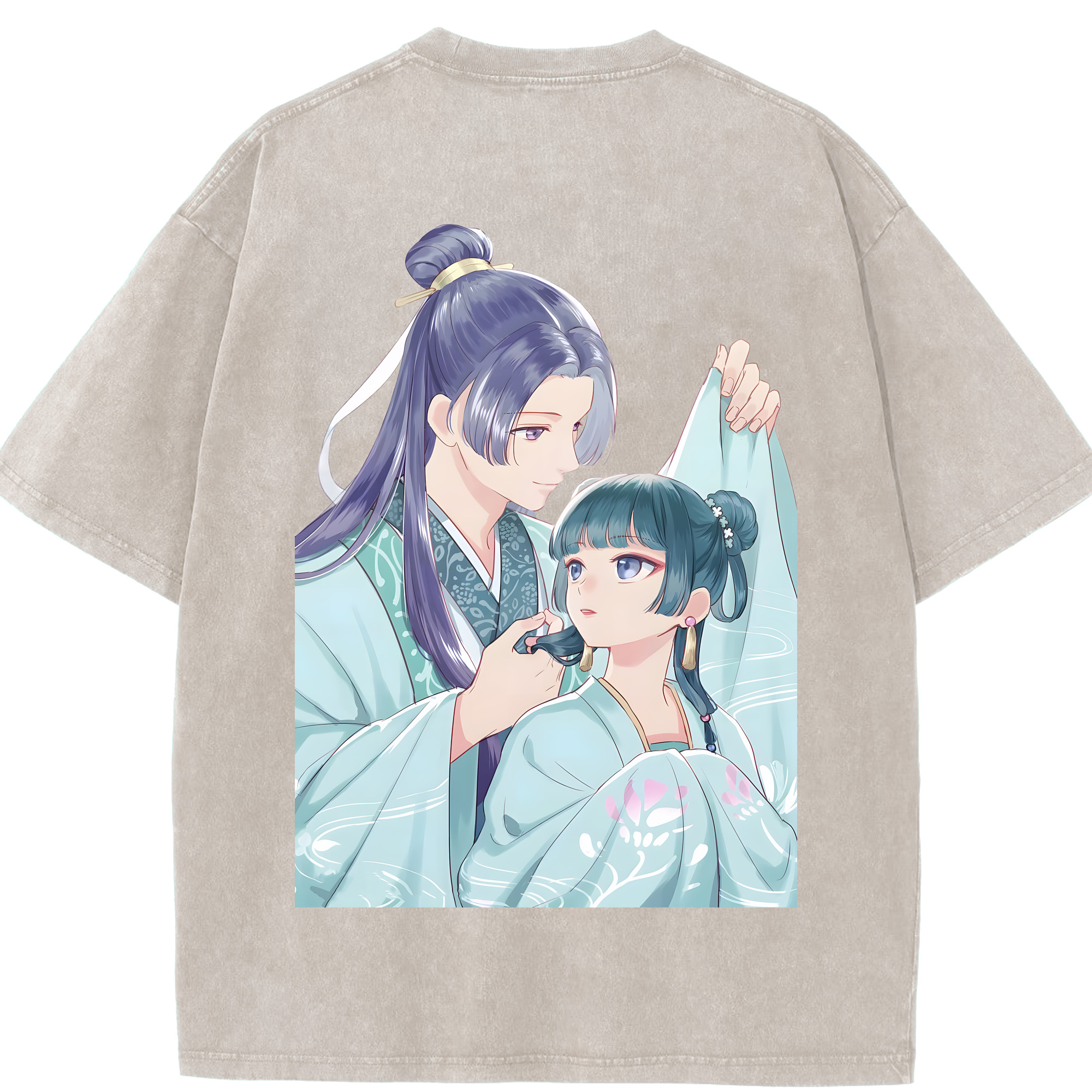 （画像用） 薬屋のひとりごと The Apothecary Diaries 綿100% ヴィンテージ風 半袖Tシャツ（背面プリント）