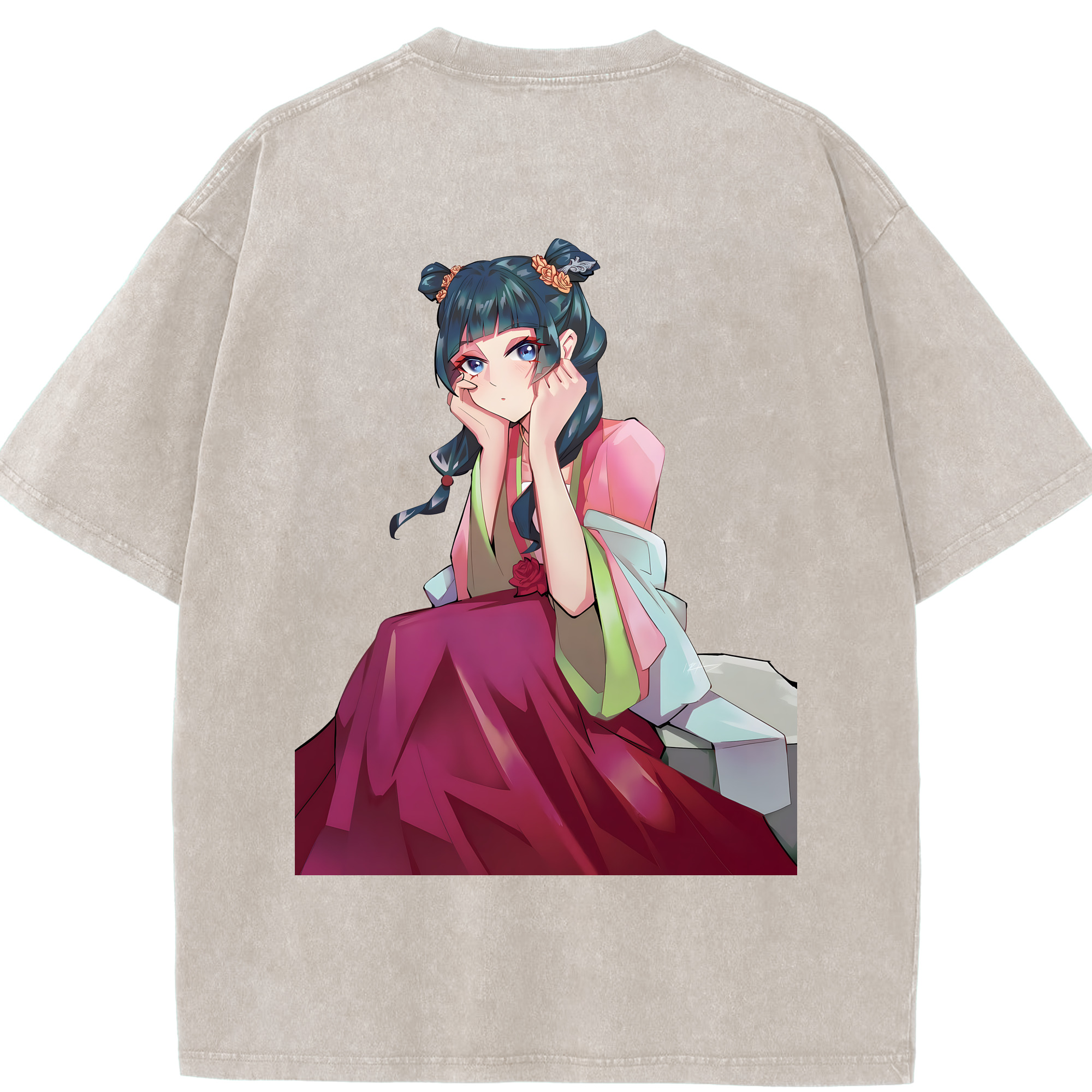 （画像用） 薬屋のひとりごと The Apothecary Diaries 綿100% ヴィンテージ風 半袖Tシャツ（背面プリント）