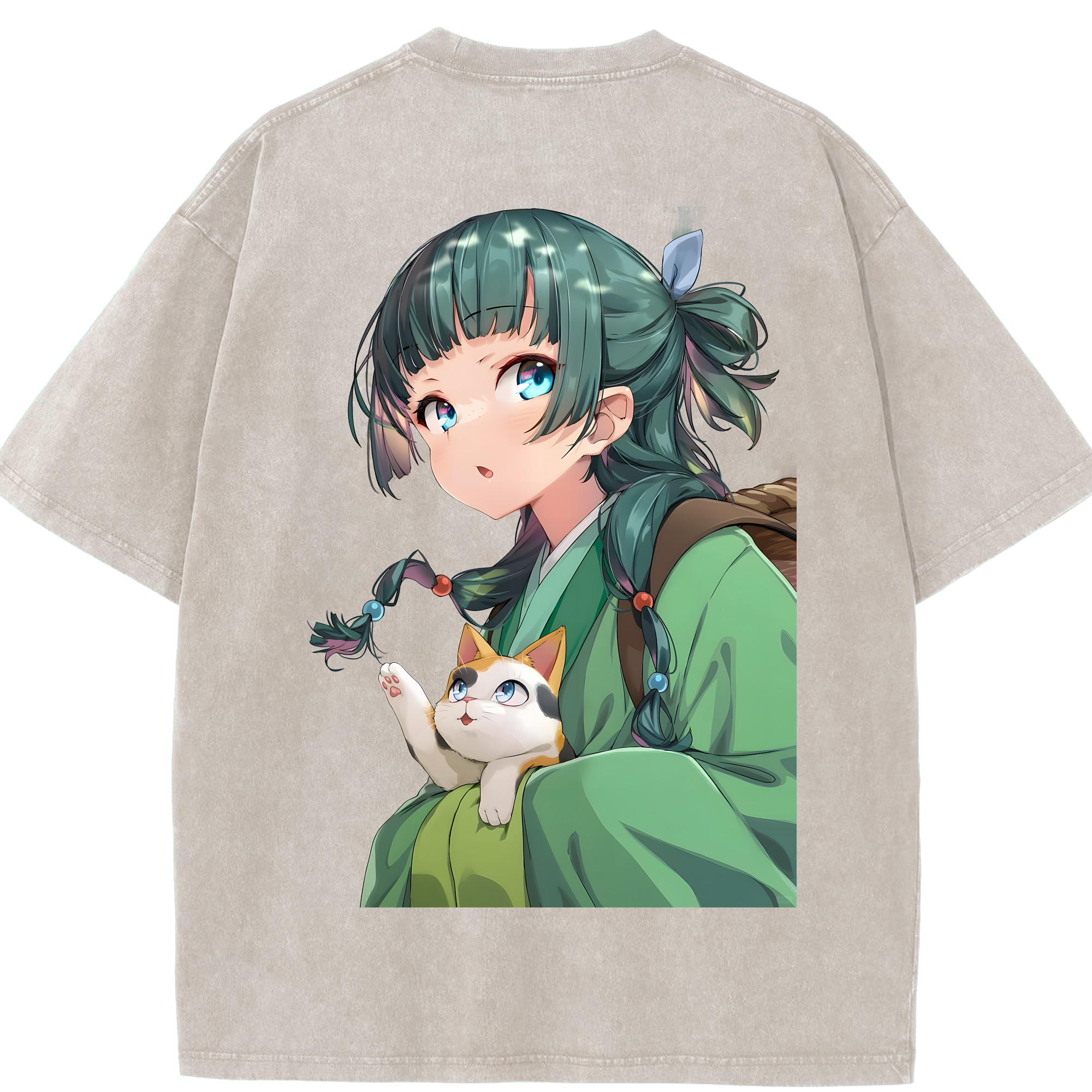 （画像用） 薬屋のひとりごと The Apothecary Diaries 綿100% ヴィンテージ風 半袖Tシャツ（背面プリント）