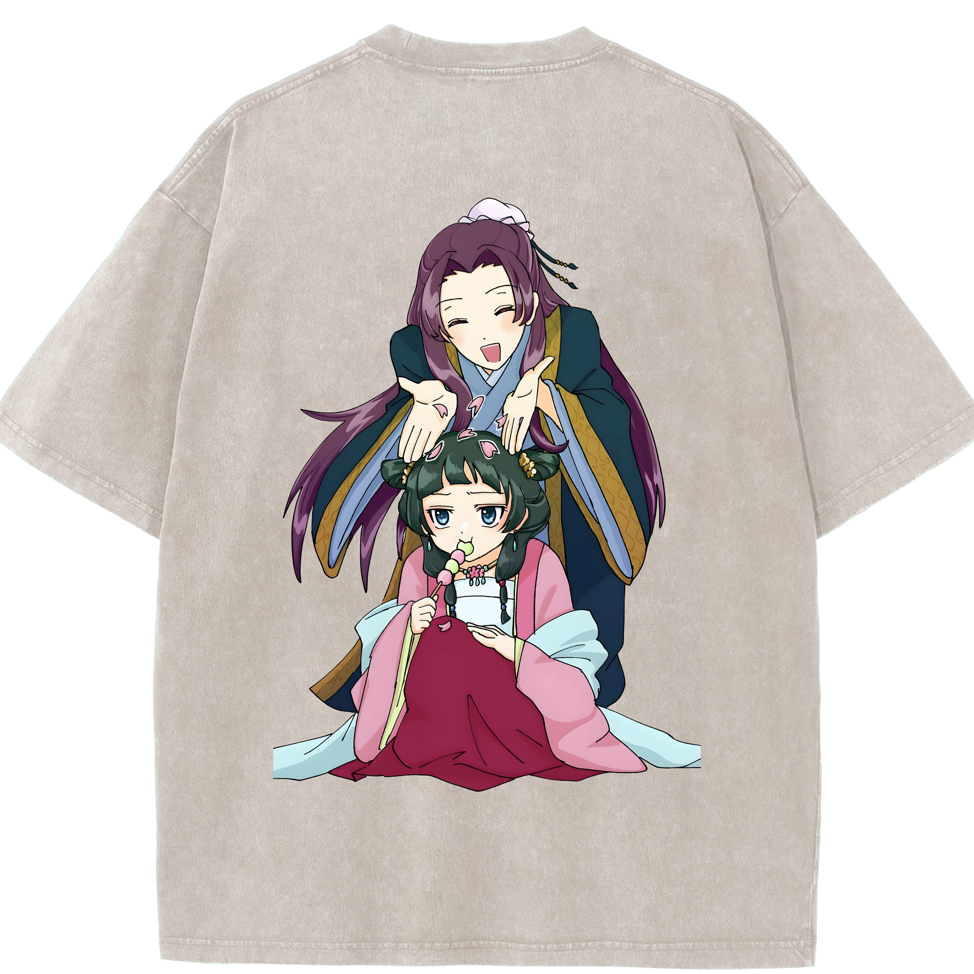 （画像用） 薬屋のひとりごと The Apothecary Diaries 綿100% ヴィンテージ風 半袖Tシャツ（背面プリント）