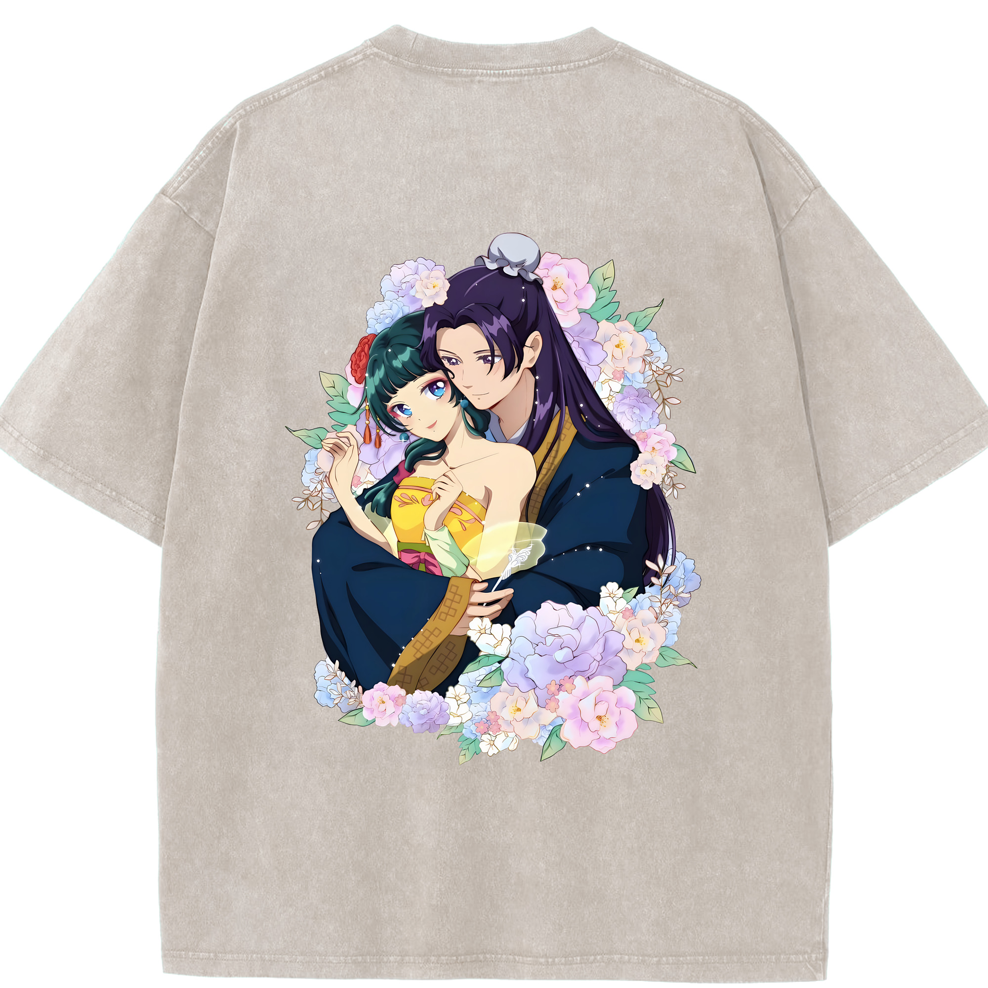 （画像用） 薬屋のひとりごと The Apothecary Diaries 綿100% ヴィンテージ風 半袖Tシャツ（背面プリント）
