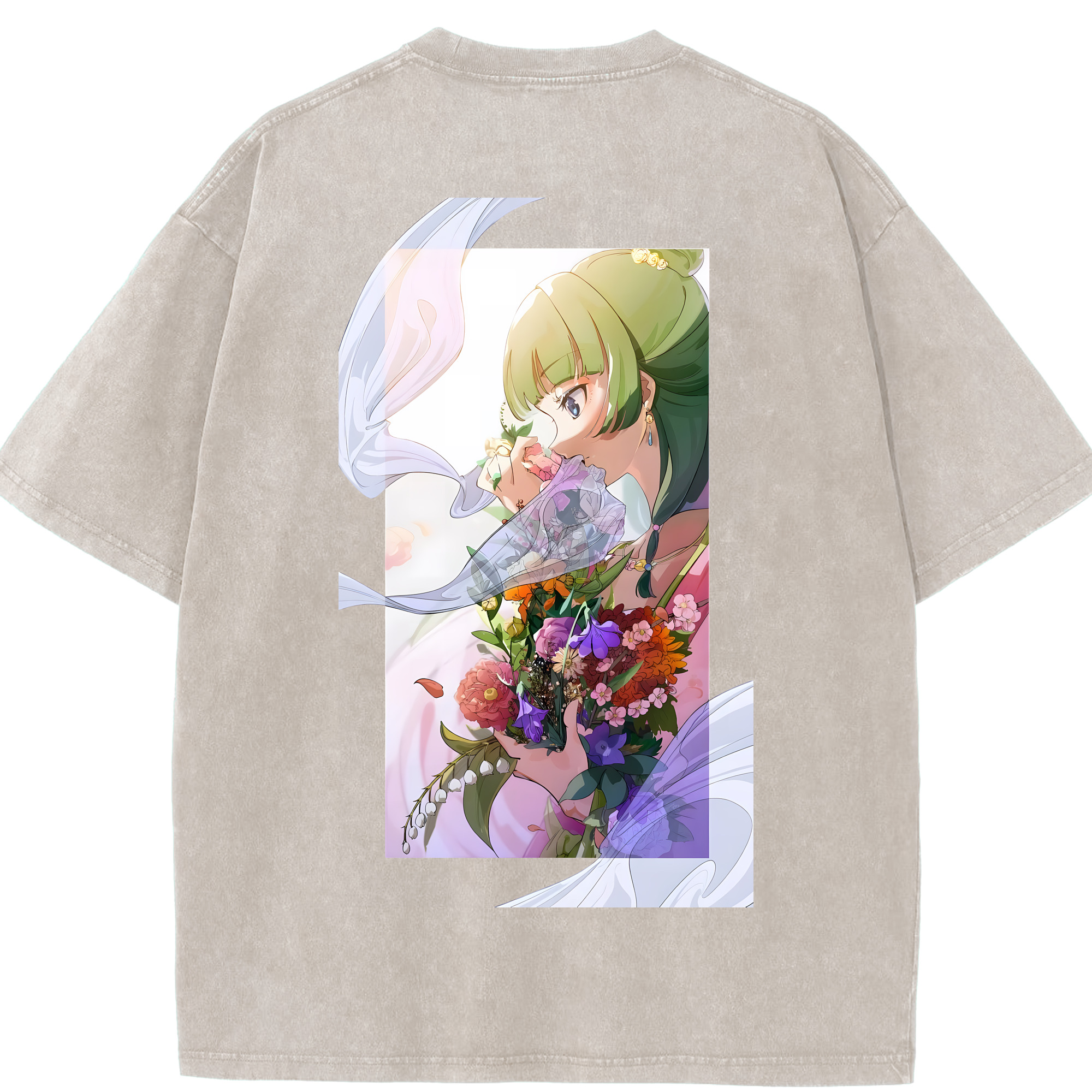 （画像用） 薬屋のひとりごと The Apothecary Diaries 綿100% ヴィンテージ風 半袖Tシャツ（背面プリント）