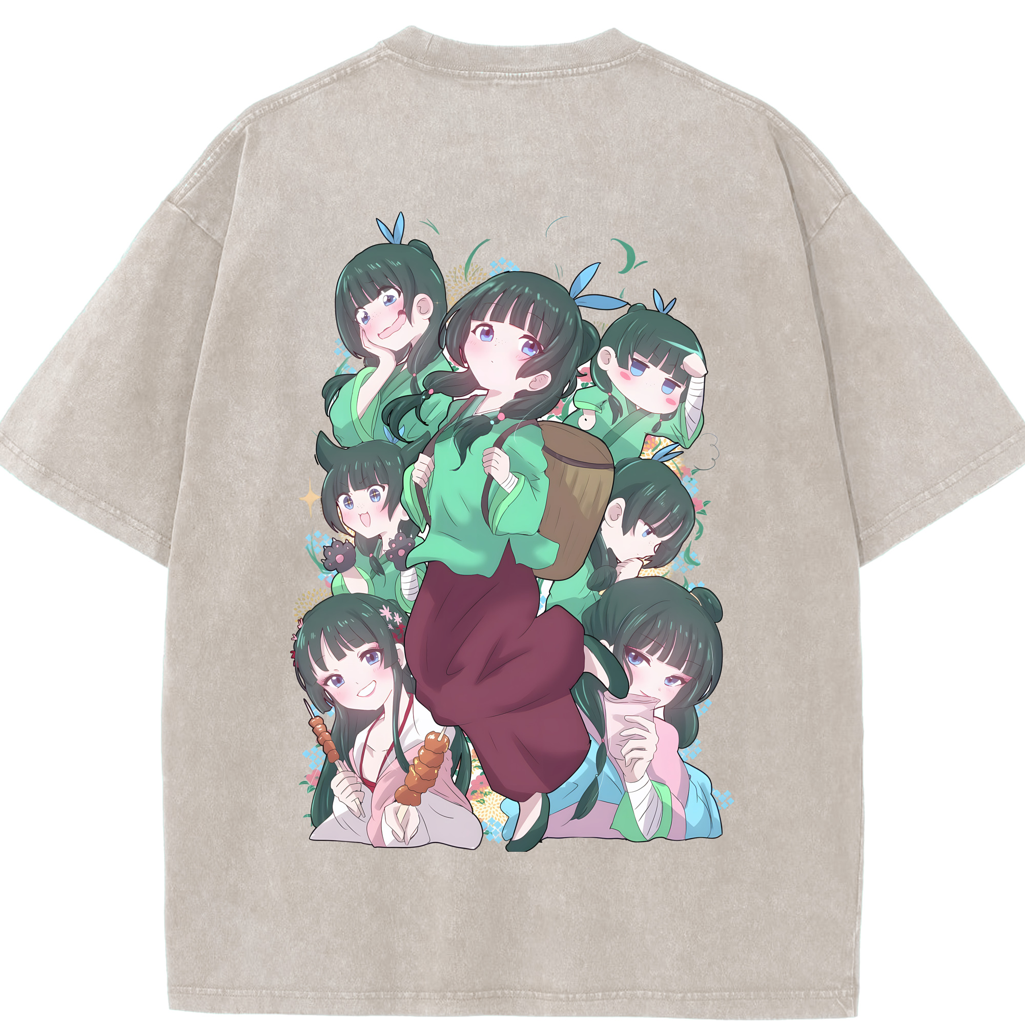 （画像用） 薬屋のひとりごと The Apothecary Diaries 綿100% ヴィンテージ風 半袖Tシャツ（背面プリント）