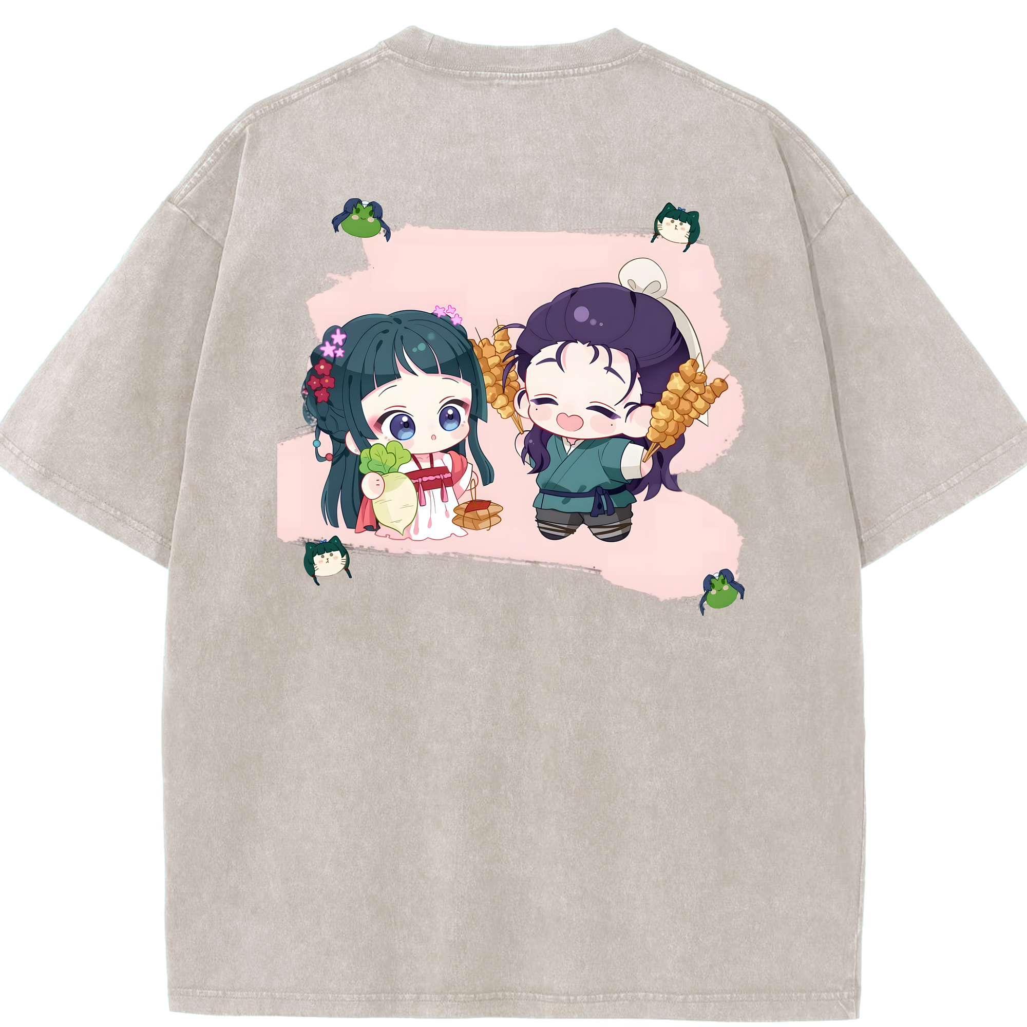 （画像用） 薬屋のひとりごと The Apothecary Diaries 綿100% ヴィンテージ風 半袖Tシャツ（背面プリント）