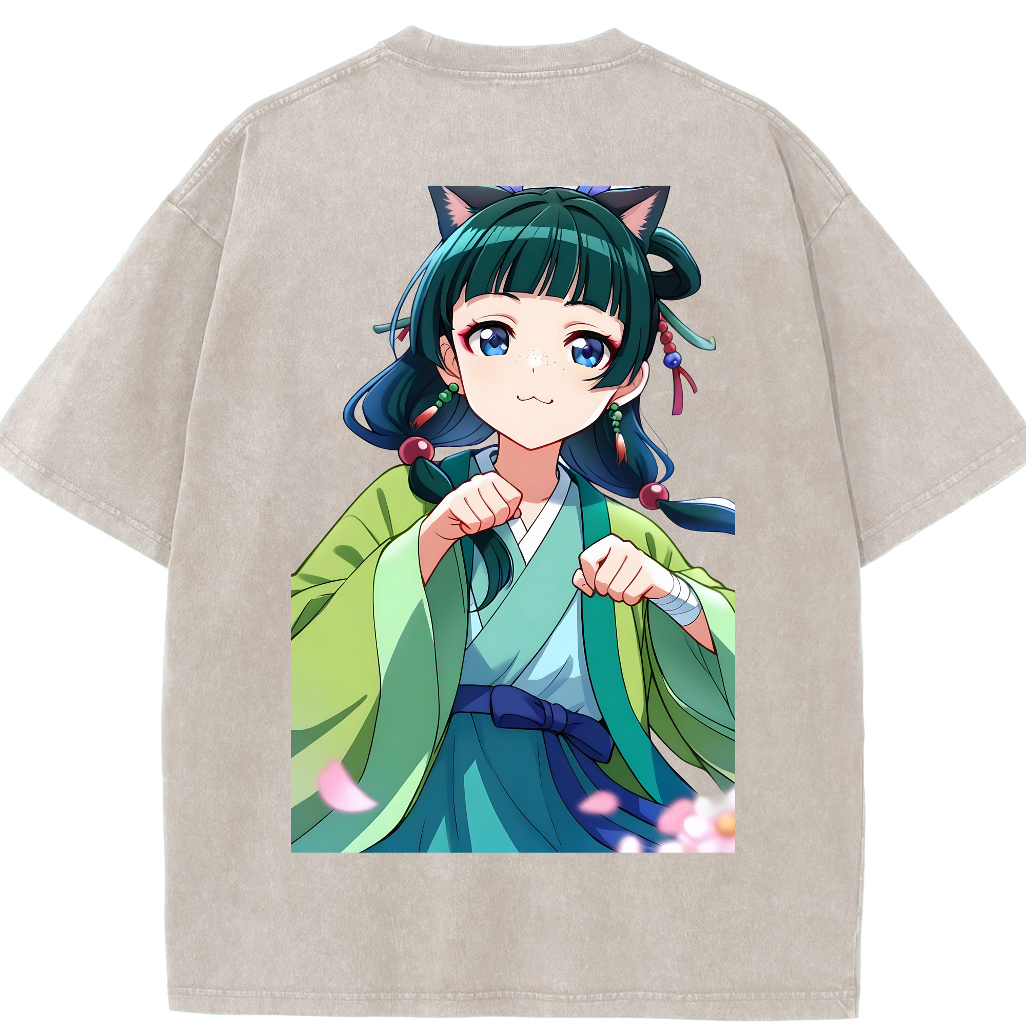 （画像用） 薬屋のひとりごと The Apothecary Diaries 綿100% ヴィンテージ風 半袖Tシャツ（背面プリント）