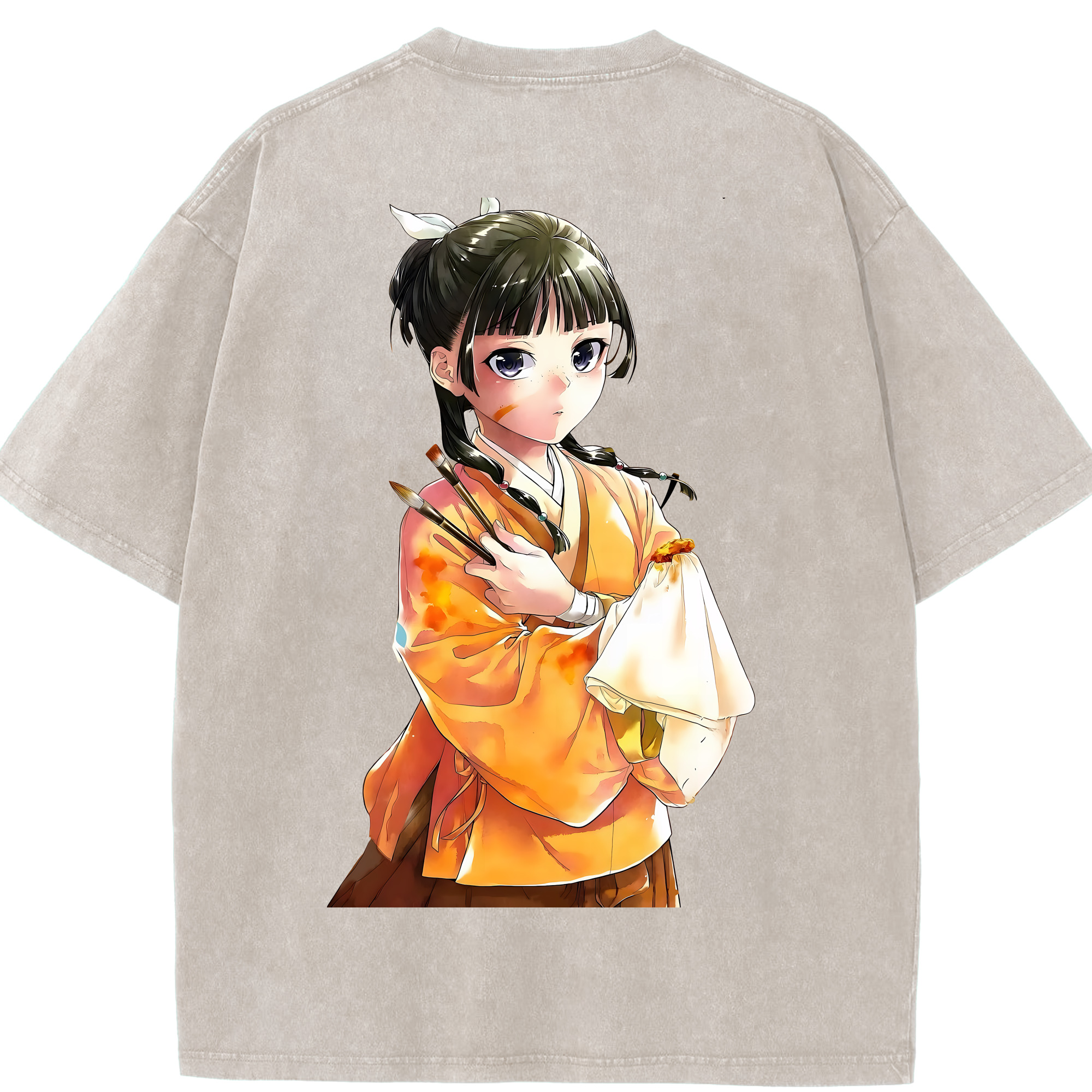 （画像用） 薬屋のひとりごと The Apothecary Diaries 綿100% ヴィンテージ風 半袖Tシャツ（背面プリント）