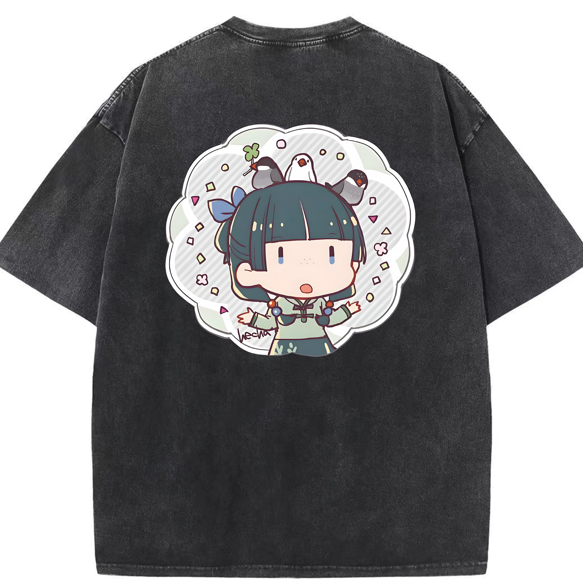 （画像用） 薬屋のひとりごと The Apothecary Diaries 綿100% ヴィンテージ風 半袖Tシャツ（背面プリント）