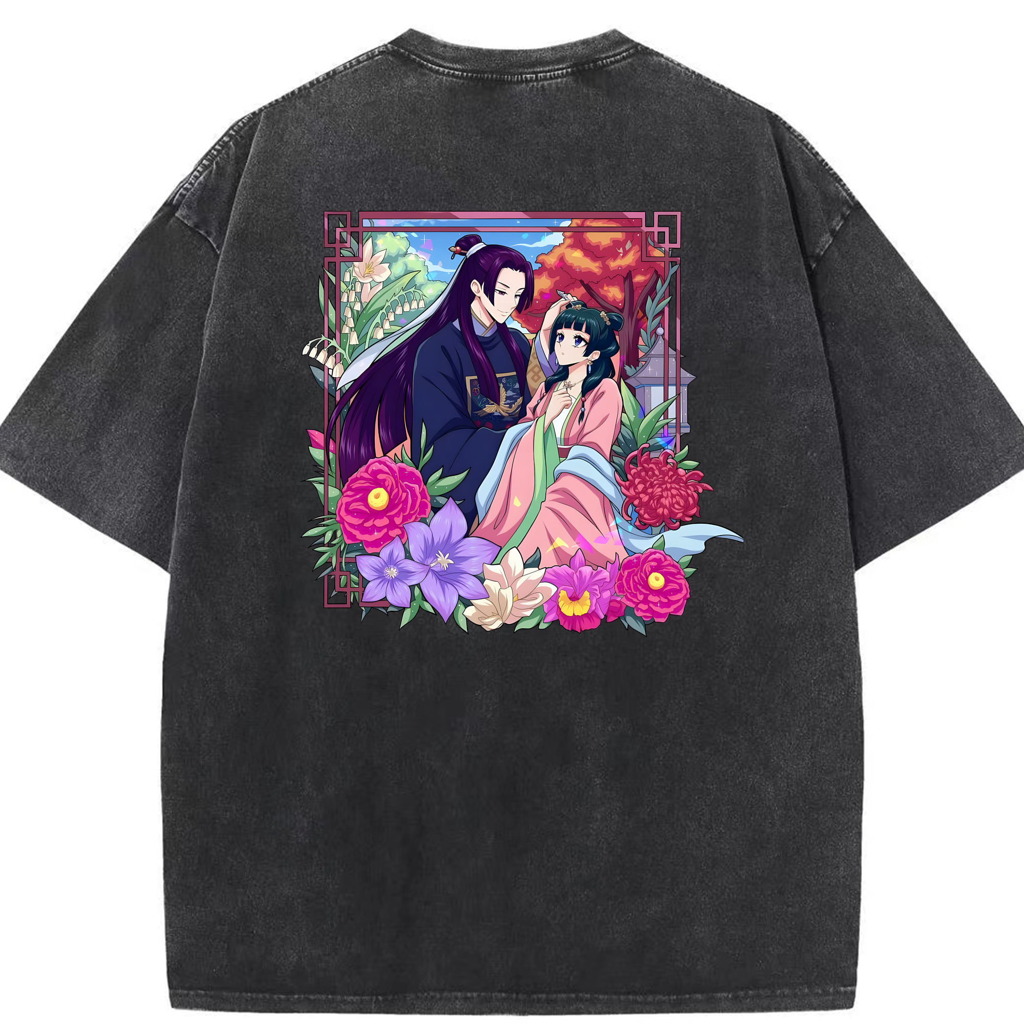 （画像用） 薬屋のひとりごと The Apothecary Diaries 綿100% ヴィンテージ風 半袖Tシャツ（背面プリント）