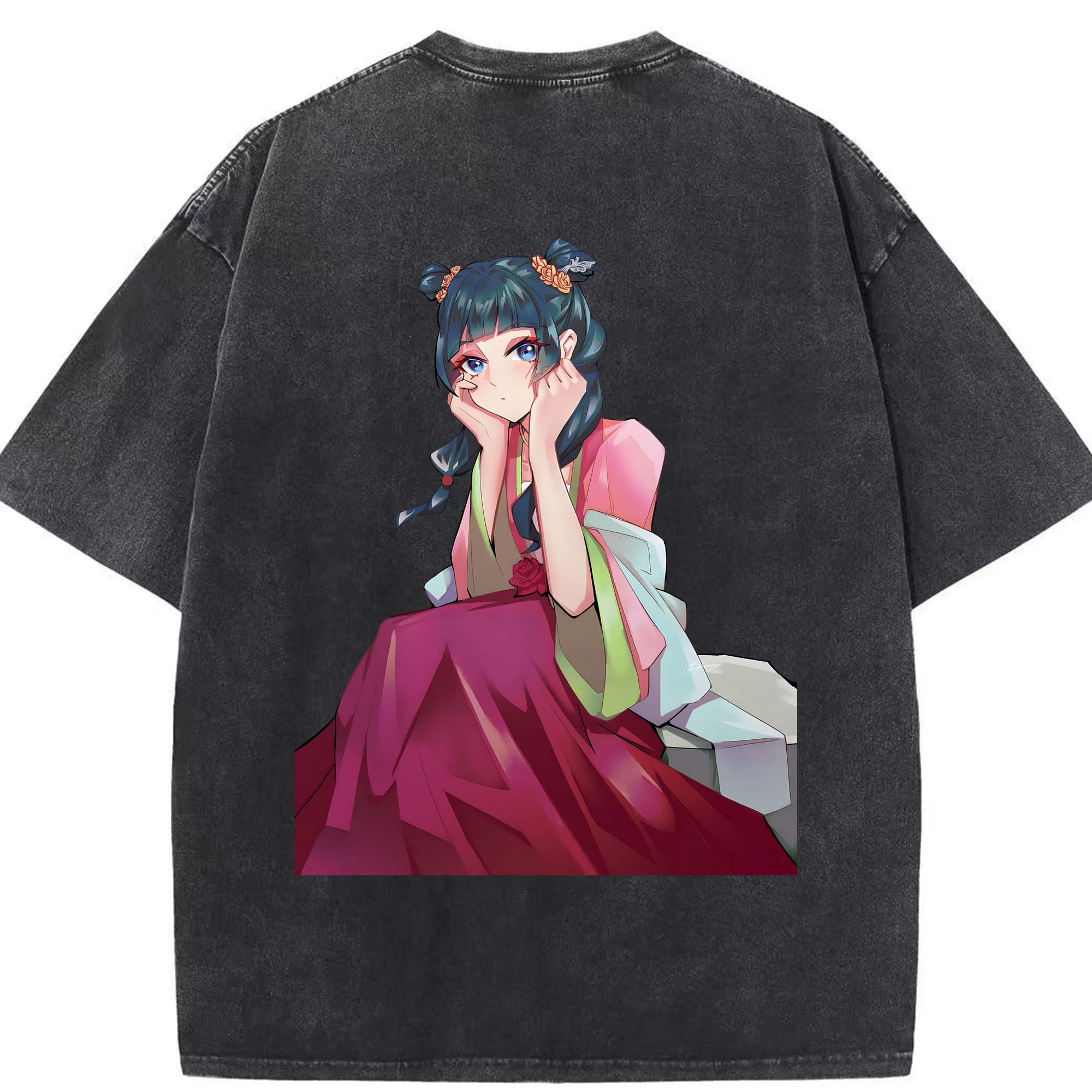 （画像用） 薬屋のひとりごと The Apothecary Diaries 綿100% ヴィンテージ風 半袖Tシャツ（背面プリント）