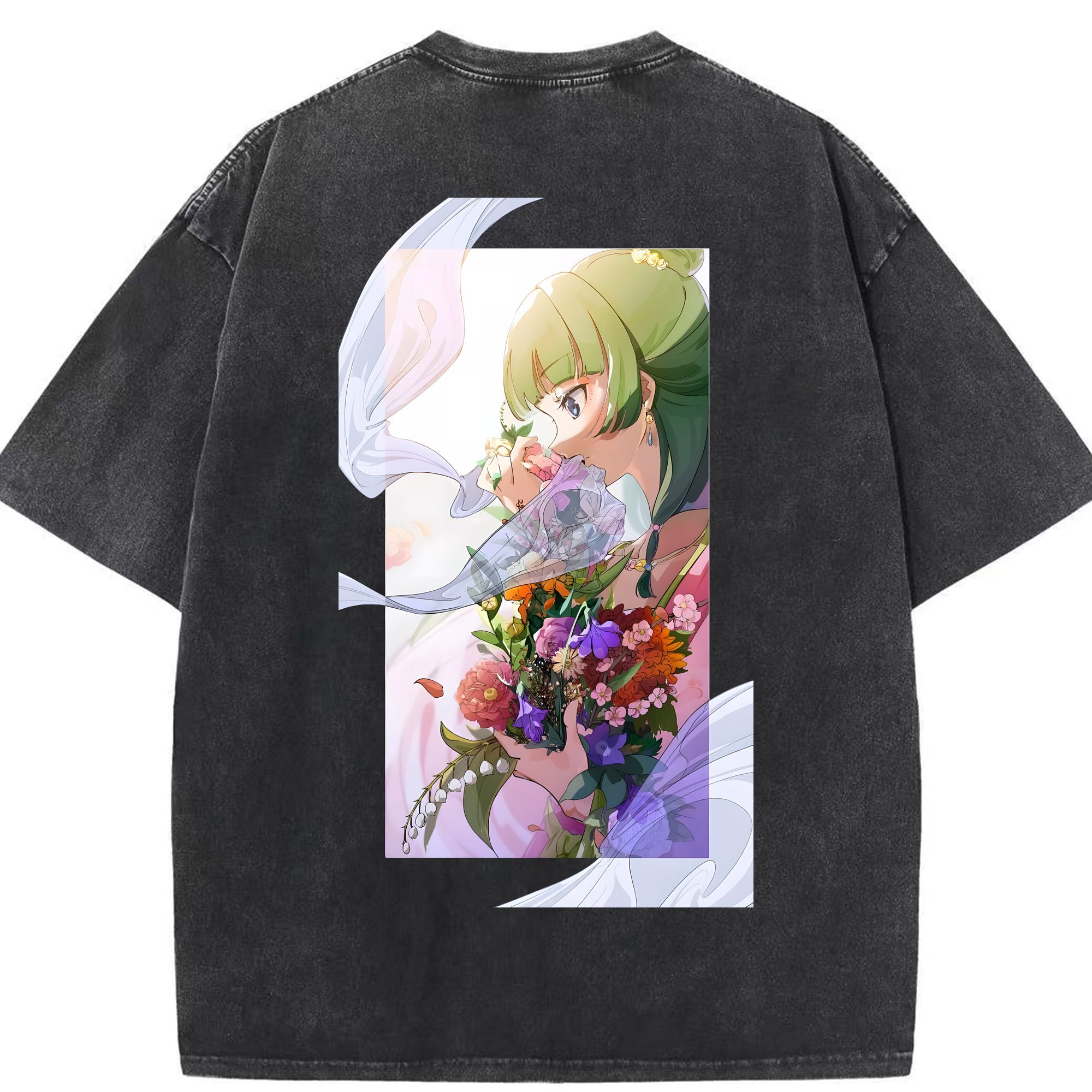 （画像用） 薬屋のひとりごと The Apothecary Diaries 綿100% ヴィンテージ風 半袖Tシャツ（背面プリント）