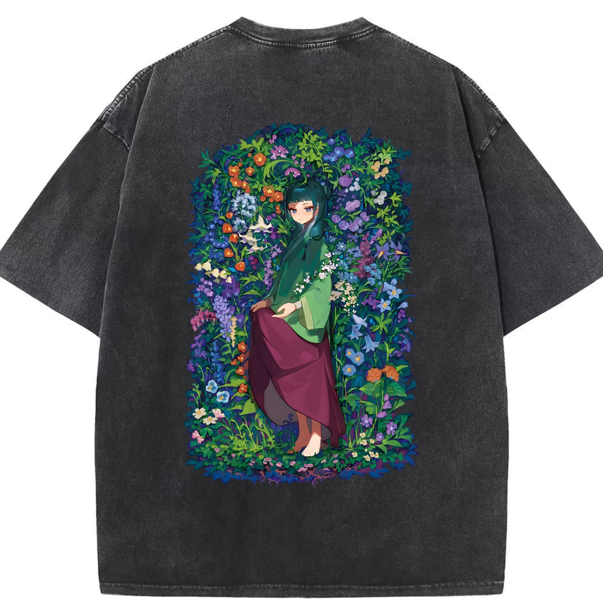 （画像用） 薬屋のひとりごと The Apothecary Diaries 綿100% ヴィンテージ風 半袖Tシャツ（背面プリント）
