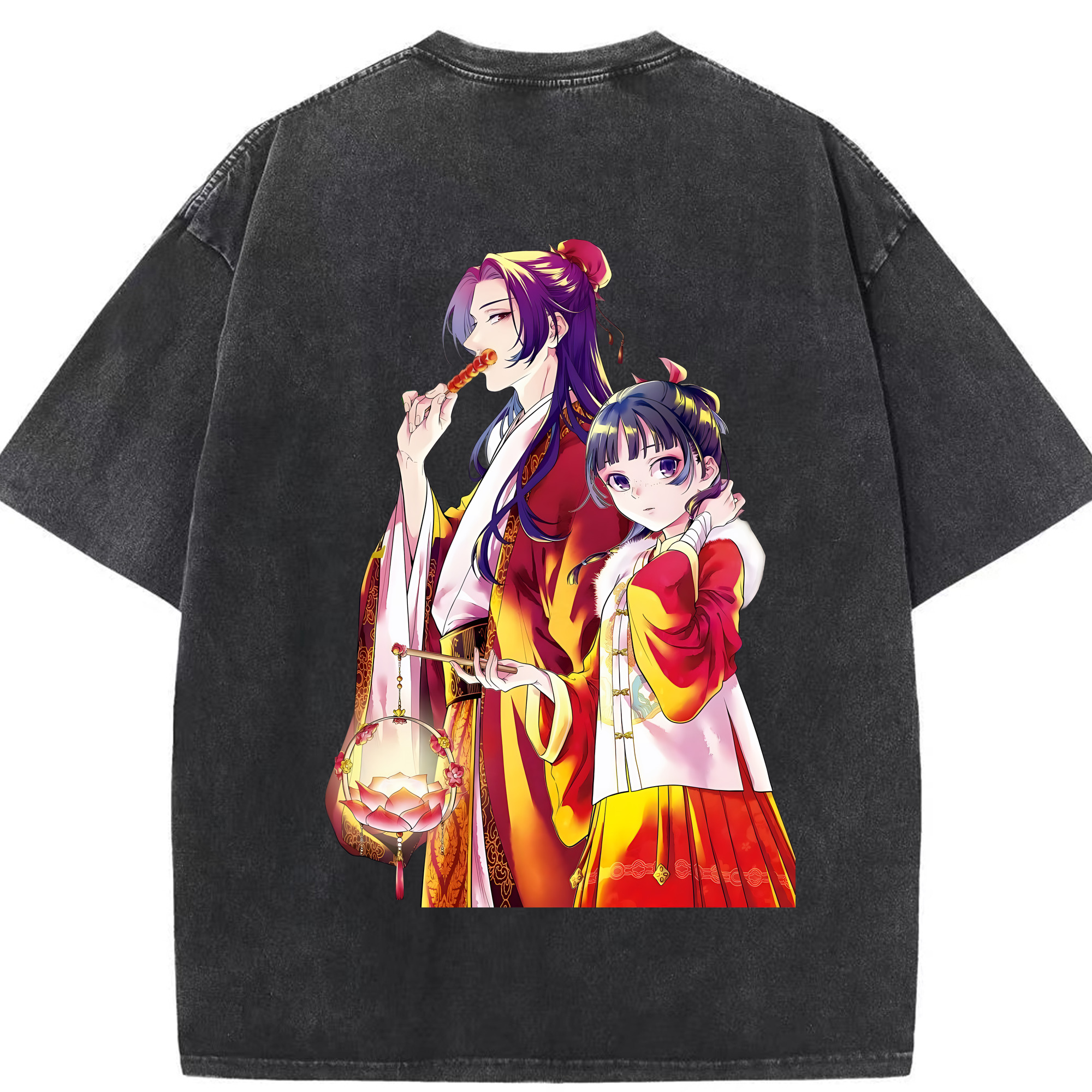 （画像用） 薬屋のひとりごと The Apothecary Diaries 綿100% ヴィンテージ風 半袖Tシャツ（背面プリント）
