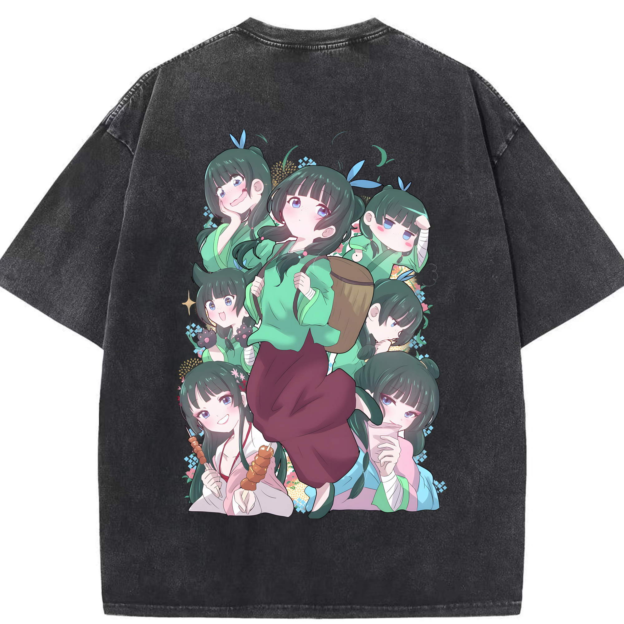 （画像用） 薬屋のひとりごと The Apothecary Diaries 綿100% ヴィンテージ風 半袖Tシャツ（背面プリント）