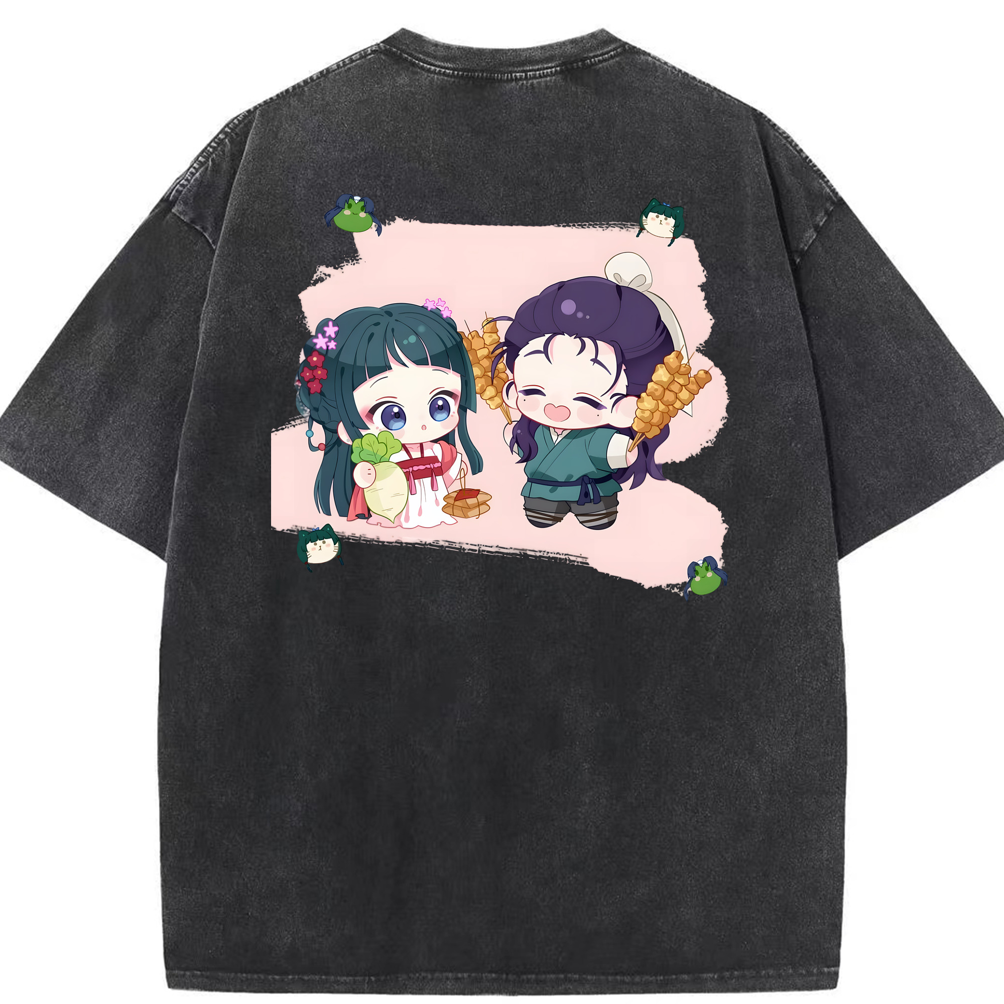 （画像用） 薬屋のひとりごと The Apothecary Diaries 綿100% ヴィンテージ風 半袖Tシャツ（背面プリント）