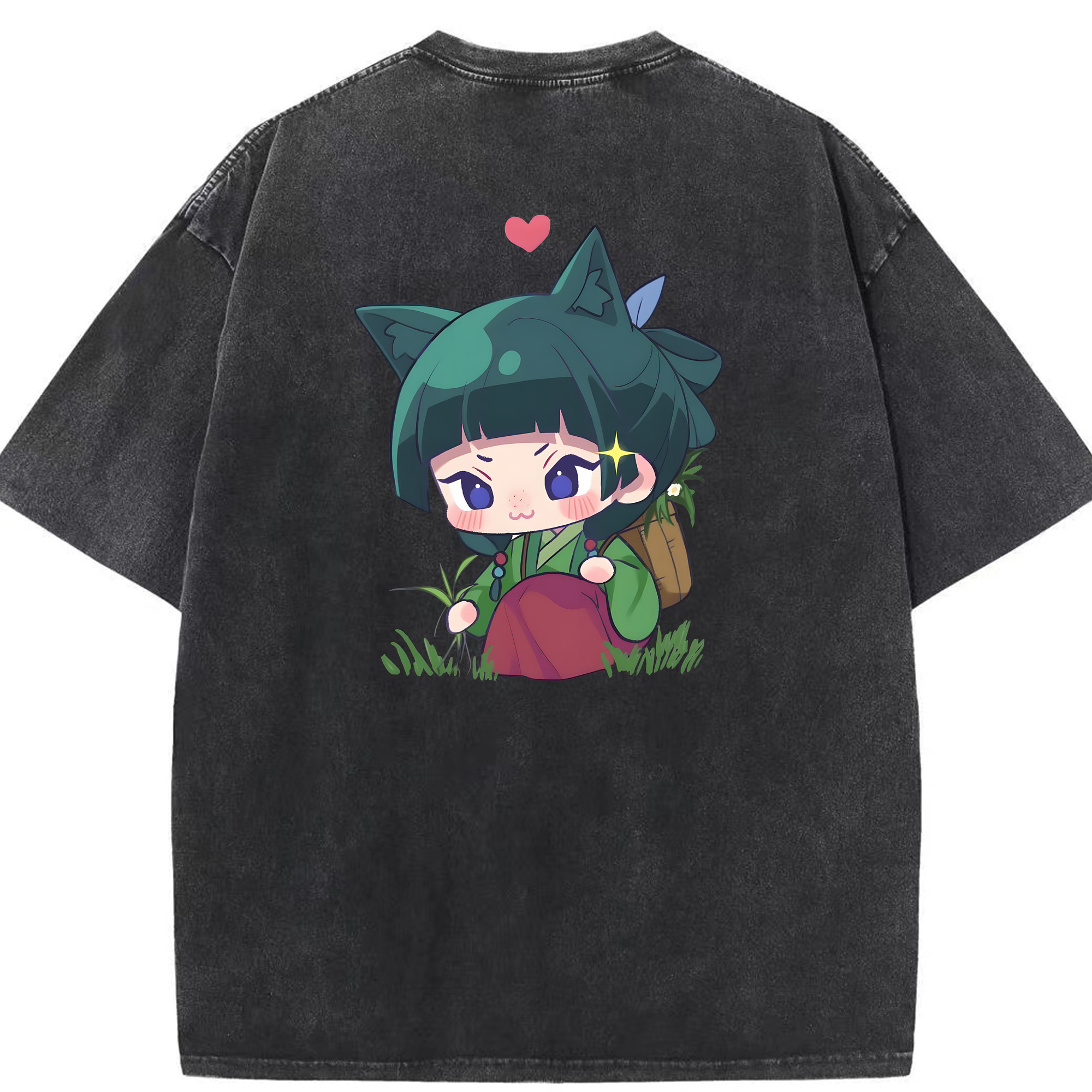 （画像用） 薬屋のひとりごと The Apothecary Diaries 綿100% ヴィンテージ風 半袖Tシャツ（背面プリント）