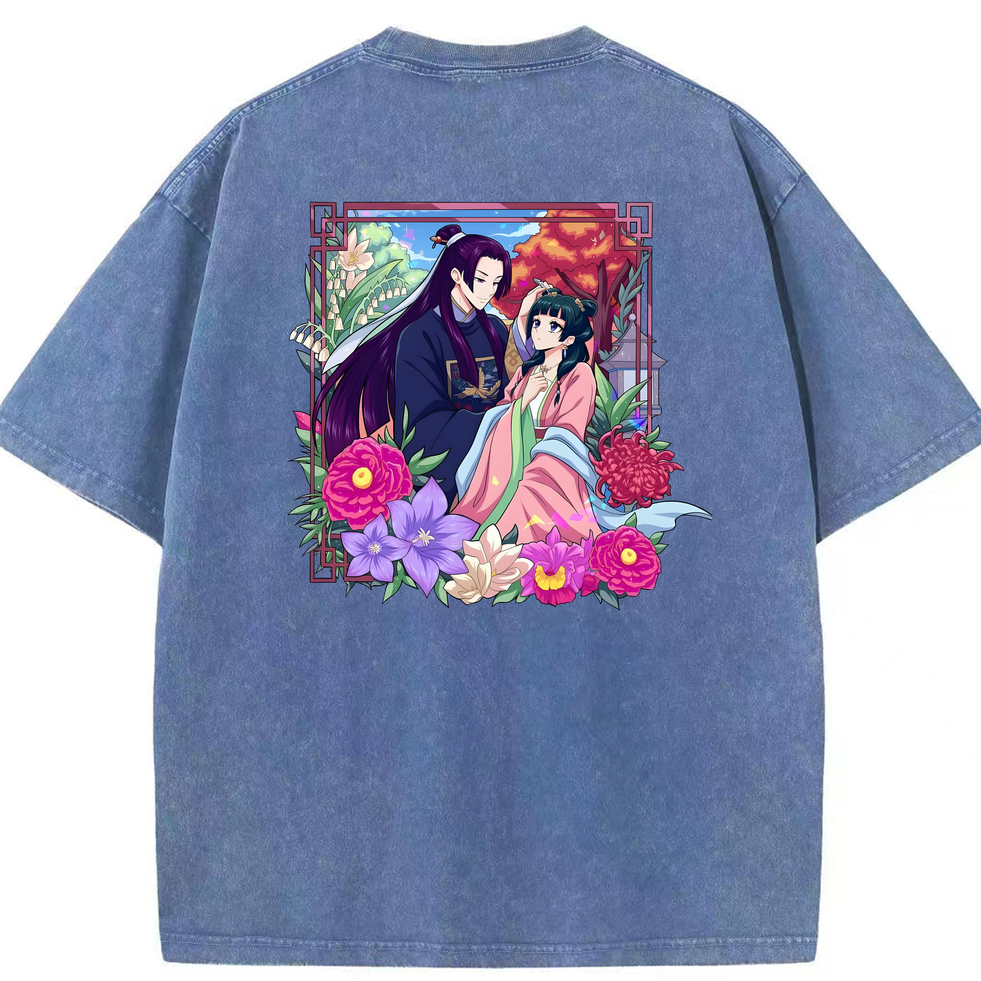 （画像用） 薬屋のひとりごと The Apothecary Diaries 綿100% ヴィンテージ風 半袖Tシャツ（背面プリント）