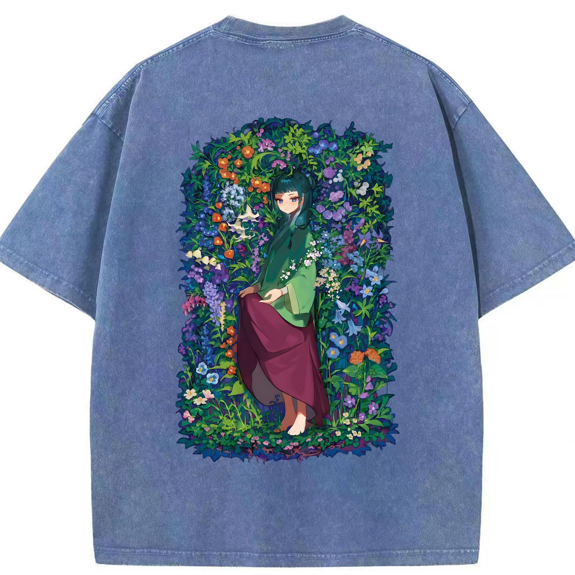 （画像用） 薬屋のひとりごと The Apothecary Diaries 綿100% ヴィンテージ風 半袖Tシャツ（背面プリント）