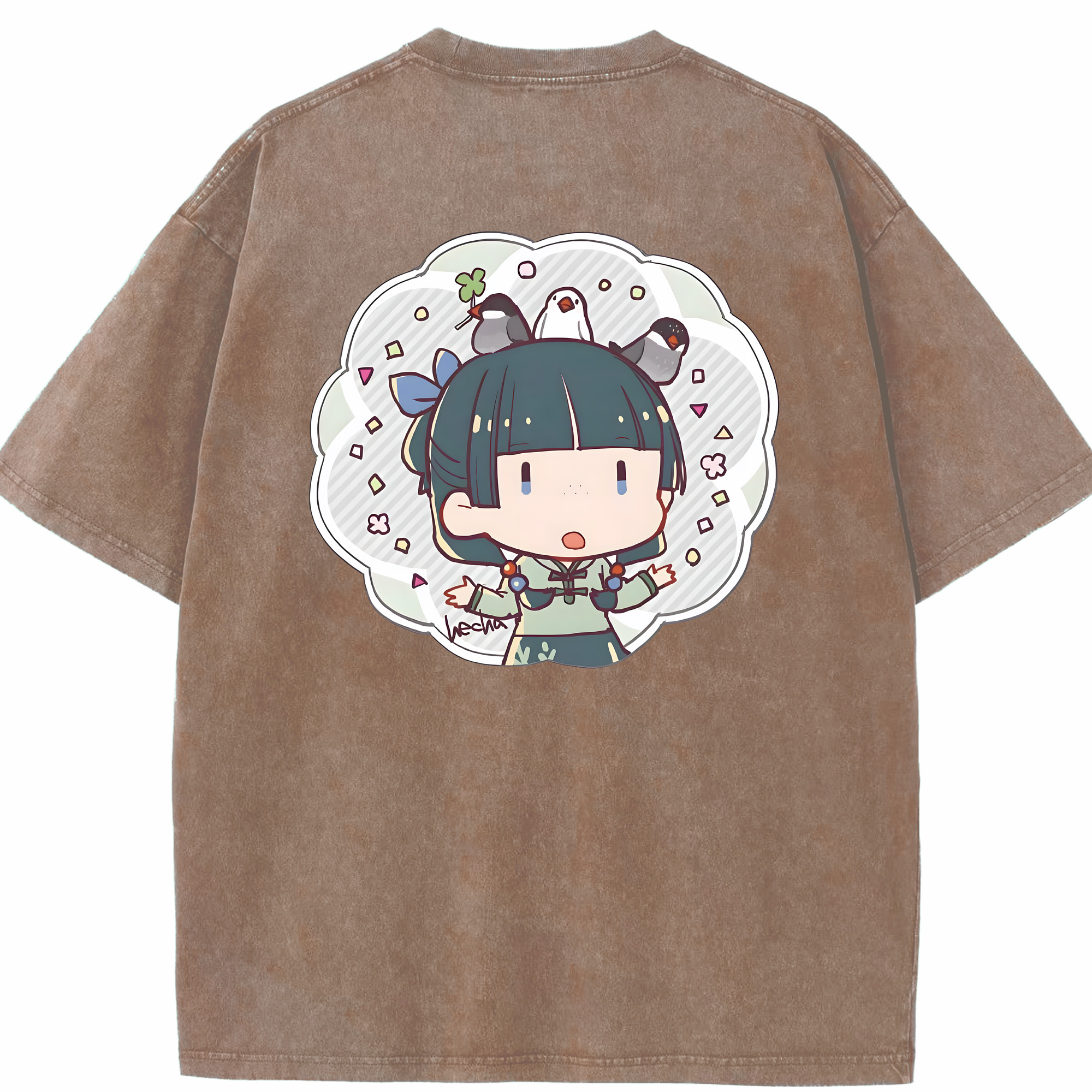 （画像用） 薬屋のひとりごと The Apothecary Diaries 綿100% ヴィンテージ風 半袖Tシャツ（背面プリント）