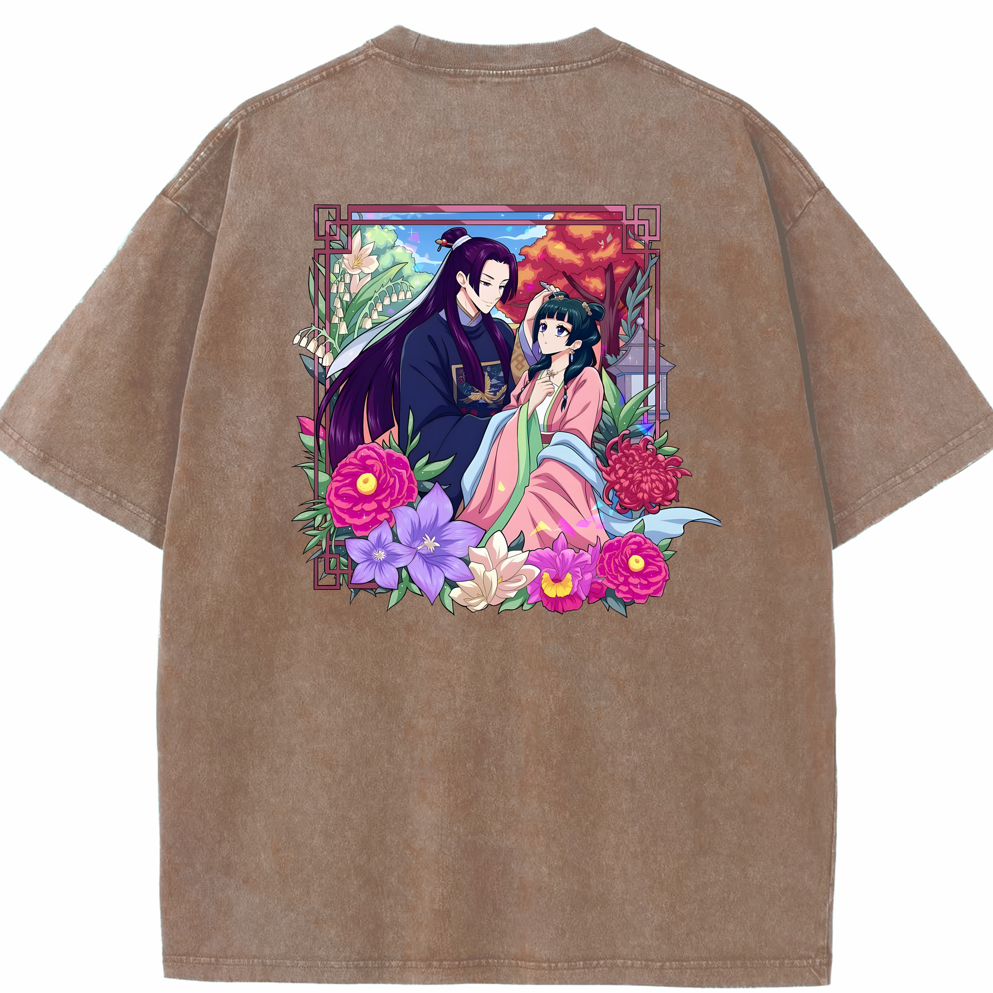 （画像用） 薬屋のひとりごと The Apothecary Diaries 綿100% ヴィンテージ風 半袖Tシャツ（背面プリント）