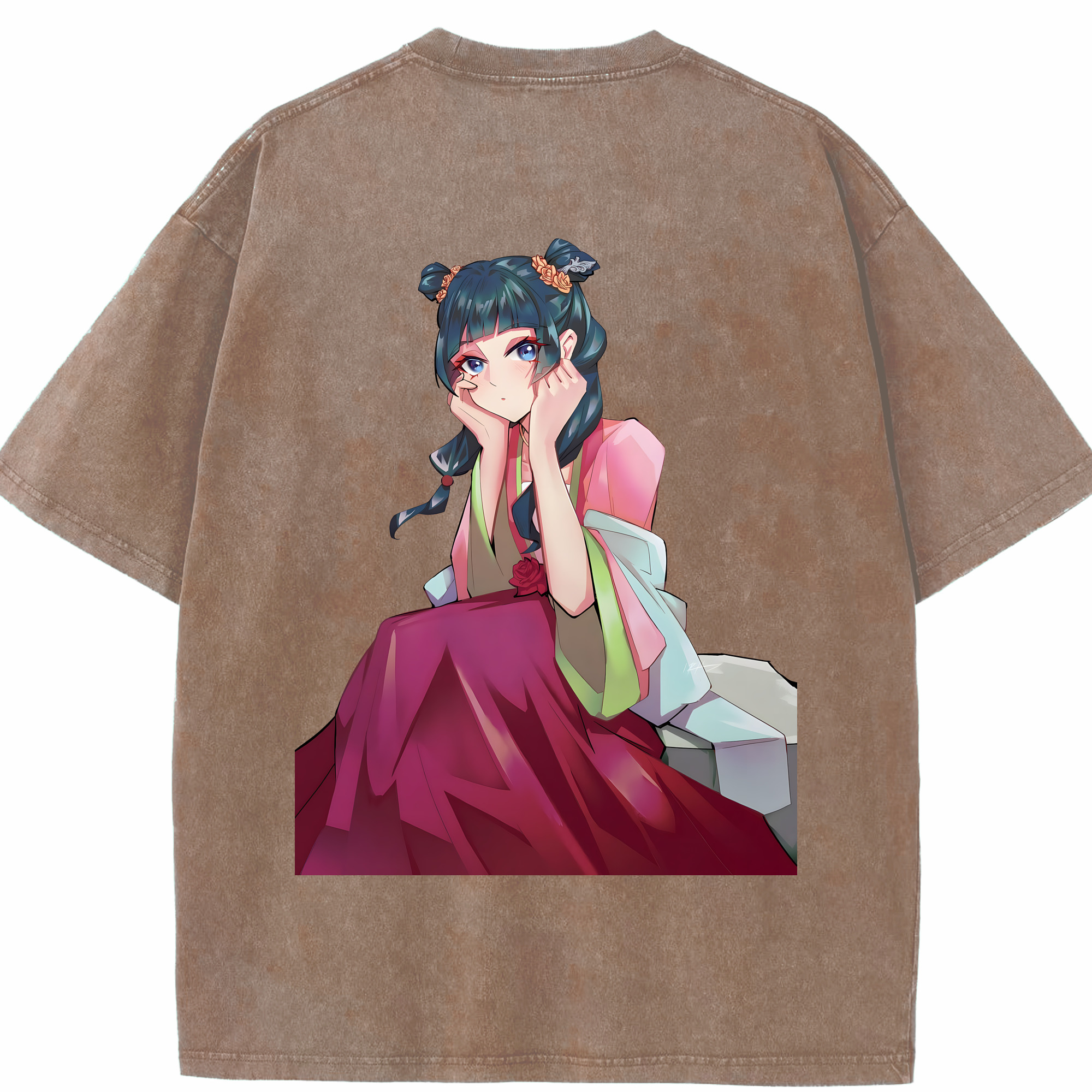 （画像用） 薬屋のひとりごと The Apothecary Diaries 綿100% ヴィンテージ風 半袖Tシャツ（背面プリント）