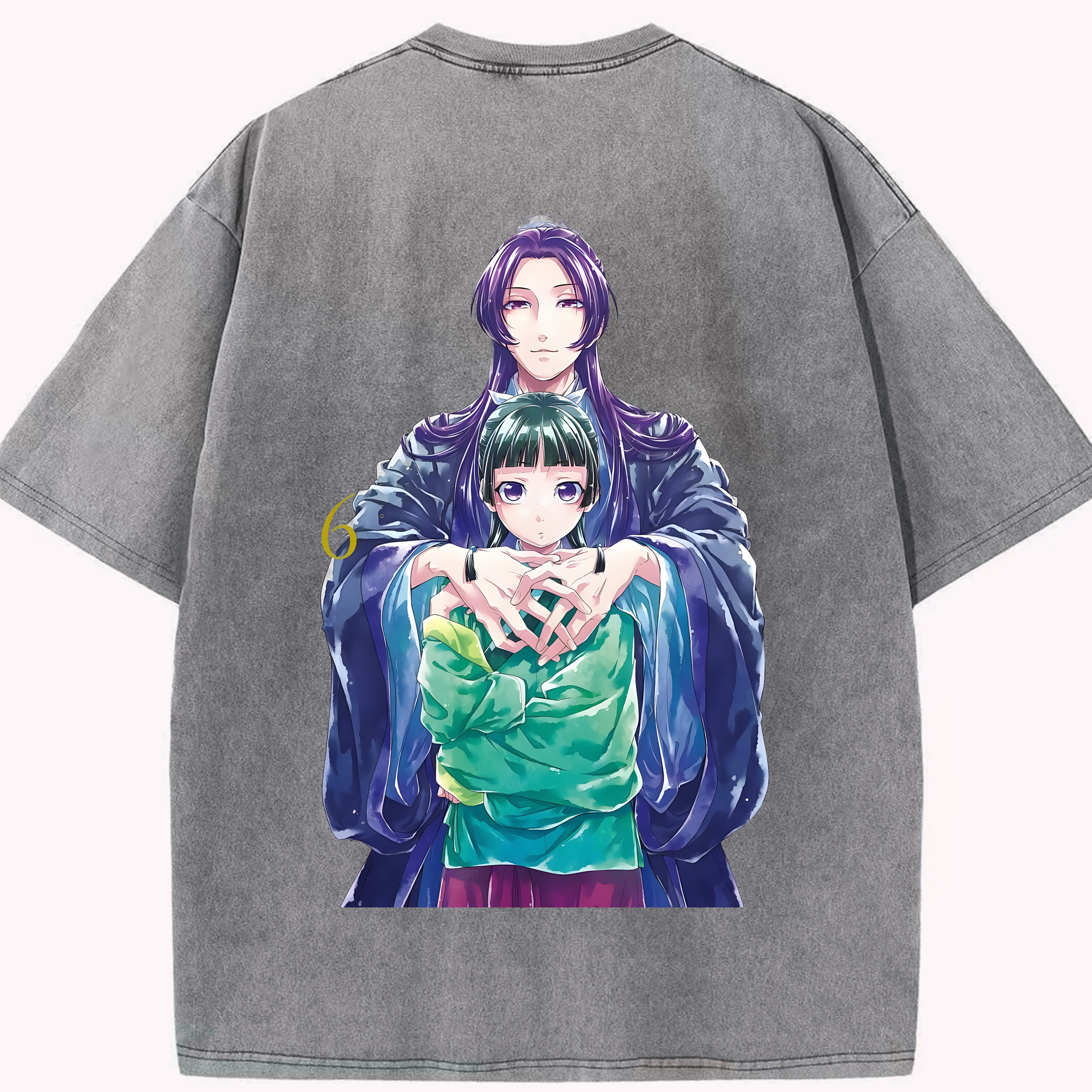 （画像用） 薬屋のひとりごと The Apothecary Diaries 綿100% ヴィンテージ風 半袖Tシャツ（背面プリント）
