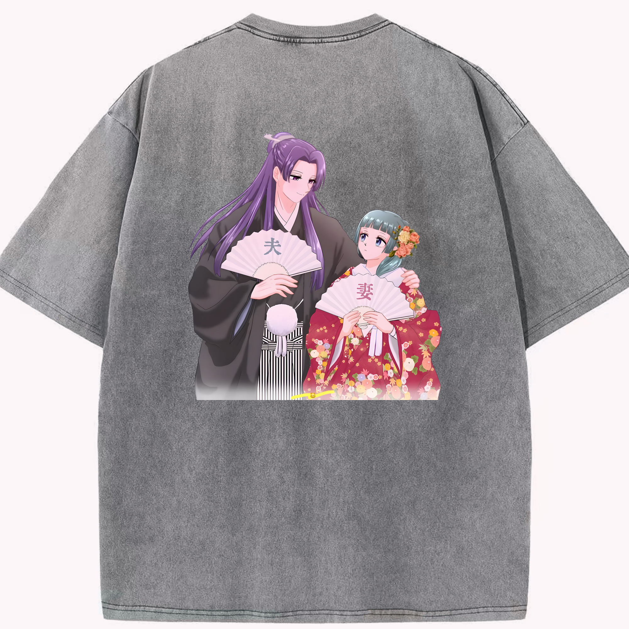 （画像用） 薬屋のひとりごと The Apothecary Diaries 綿100% ヴィンテージ風 半袖Tシャツ（背面プリント）