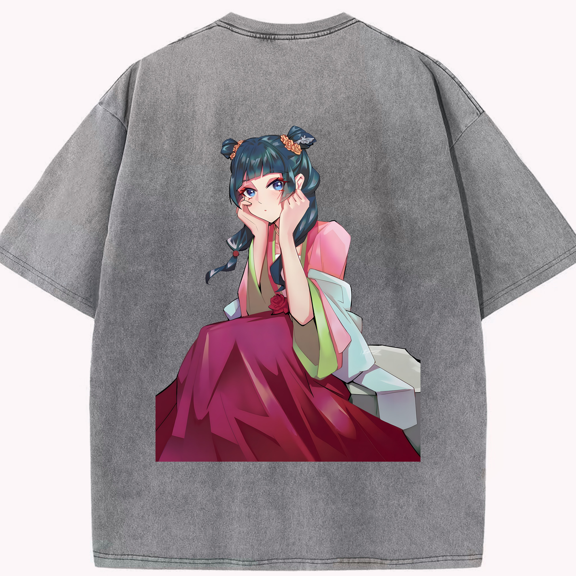 （画像用） 薬屋のひとりごと The Apothecary Diaries 綿100% ヴィンテージ風 半袖Tシャツ（背面プリント）