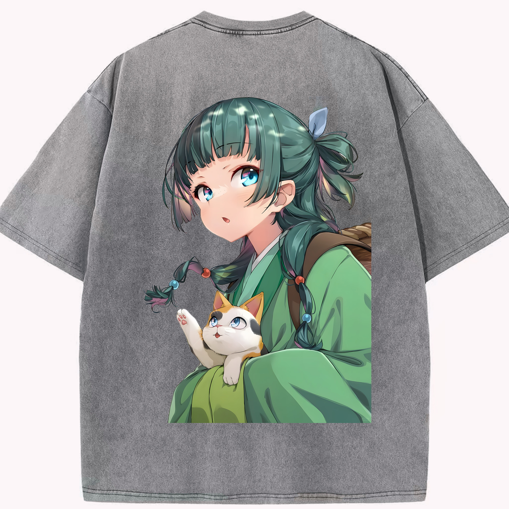 （画像用） 薬屋のひとりごと The Apothecary Diaries 綿100% ヴィンテージ風 半袖Tシャツ（背面プリント）