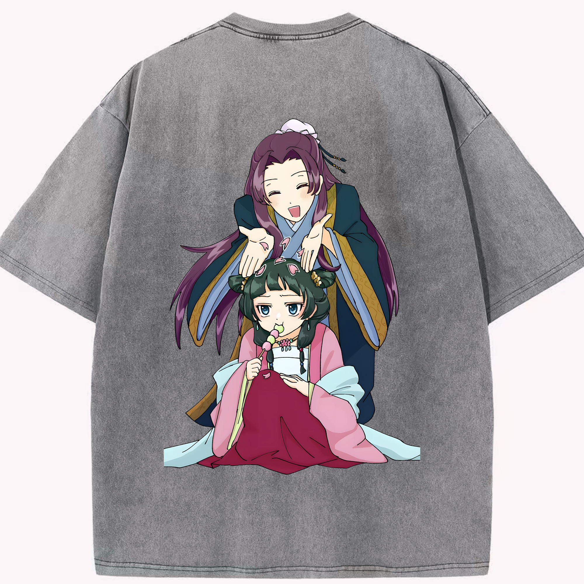 （画像用） 薬屋のひとりごと The Apothecary Diaries 綿100% ヴィンテージ風 半袖Tシャツ（背面プリント）