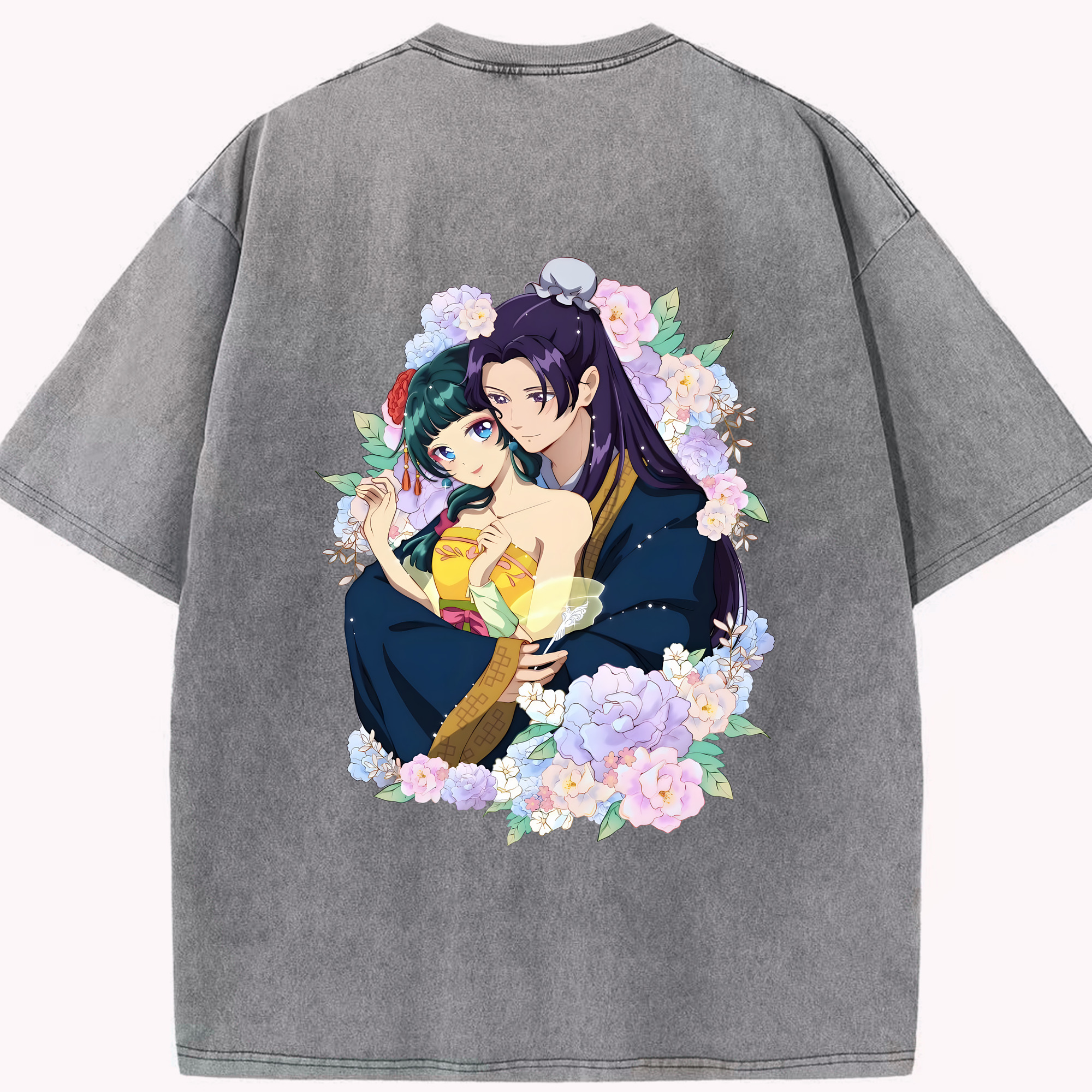 （画像用） 薬屋のひとりごと The Apothecary Diaries 綿100% ヴィンテージ風 半袖Tシャツ（背面プリント）