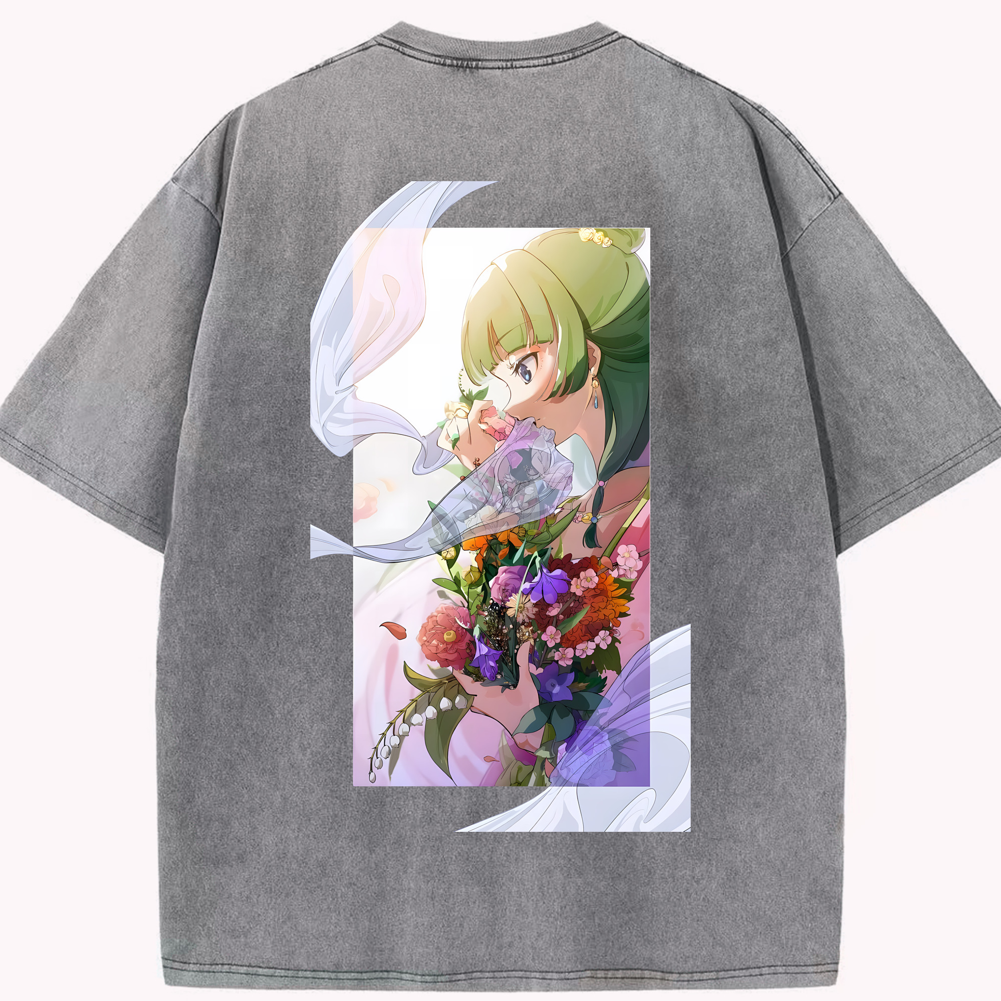 （画像用） 薬屋のひとりごと The Apothecary Diaries 綿100% ヴィンテージ風 半袖Tシャツ（背面プリント）