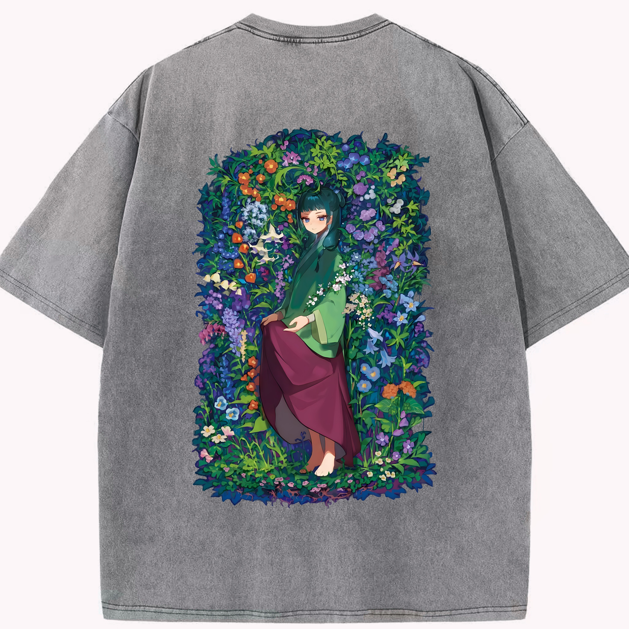 （画像用） 薬屋のひとりごと The Apothecary Diaries 綿100% ヴィンテージ風 半袖Tシャツ（背面プリント）