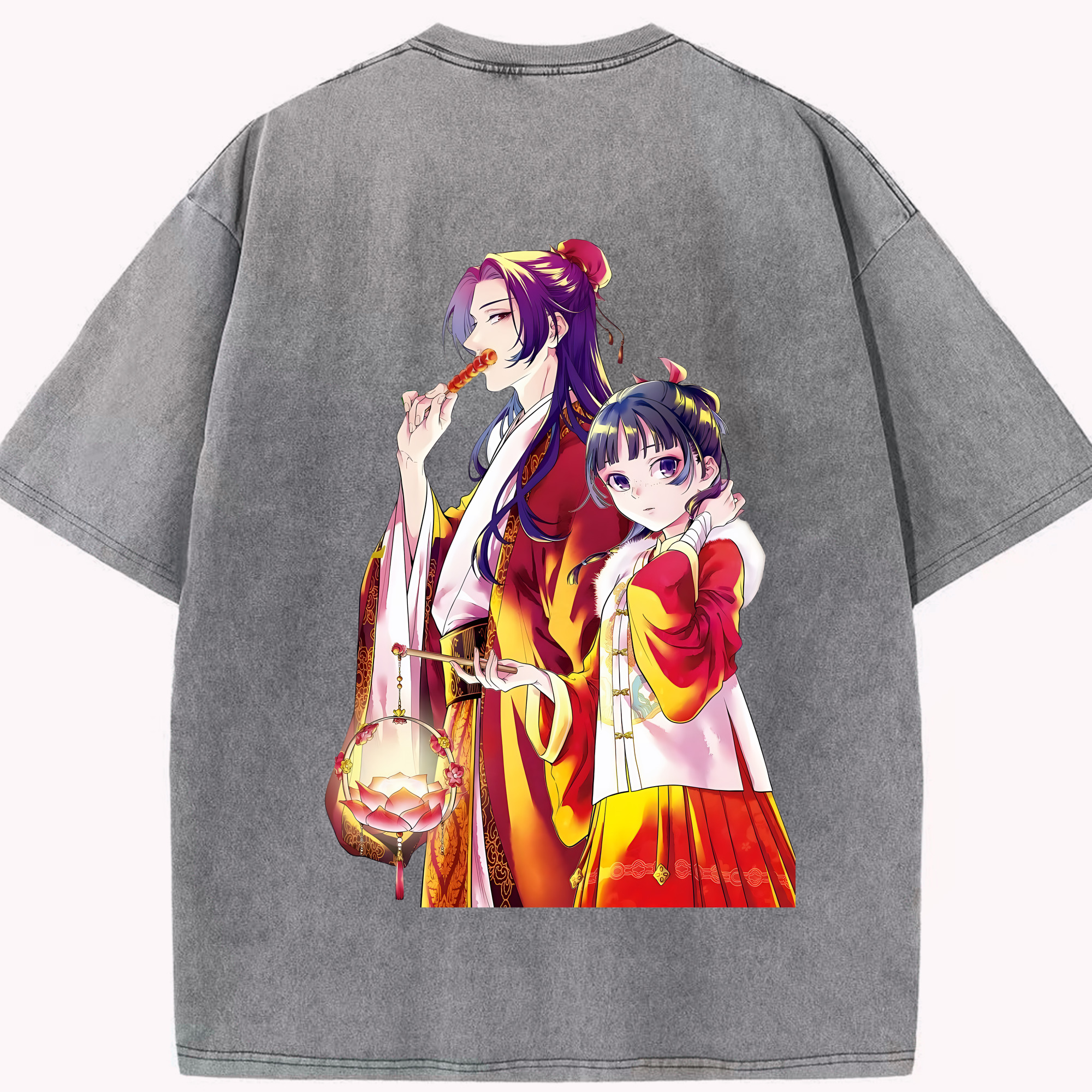 （画像用） 薬屋のひとりごと The Apothecary Diaries 綿100% ヴィンテージ風 半袖Tシャツ（背面プリント）