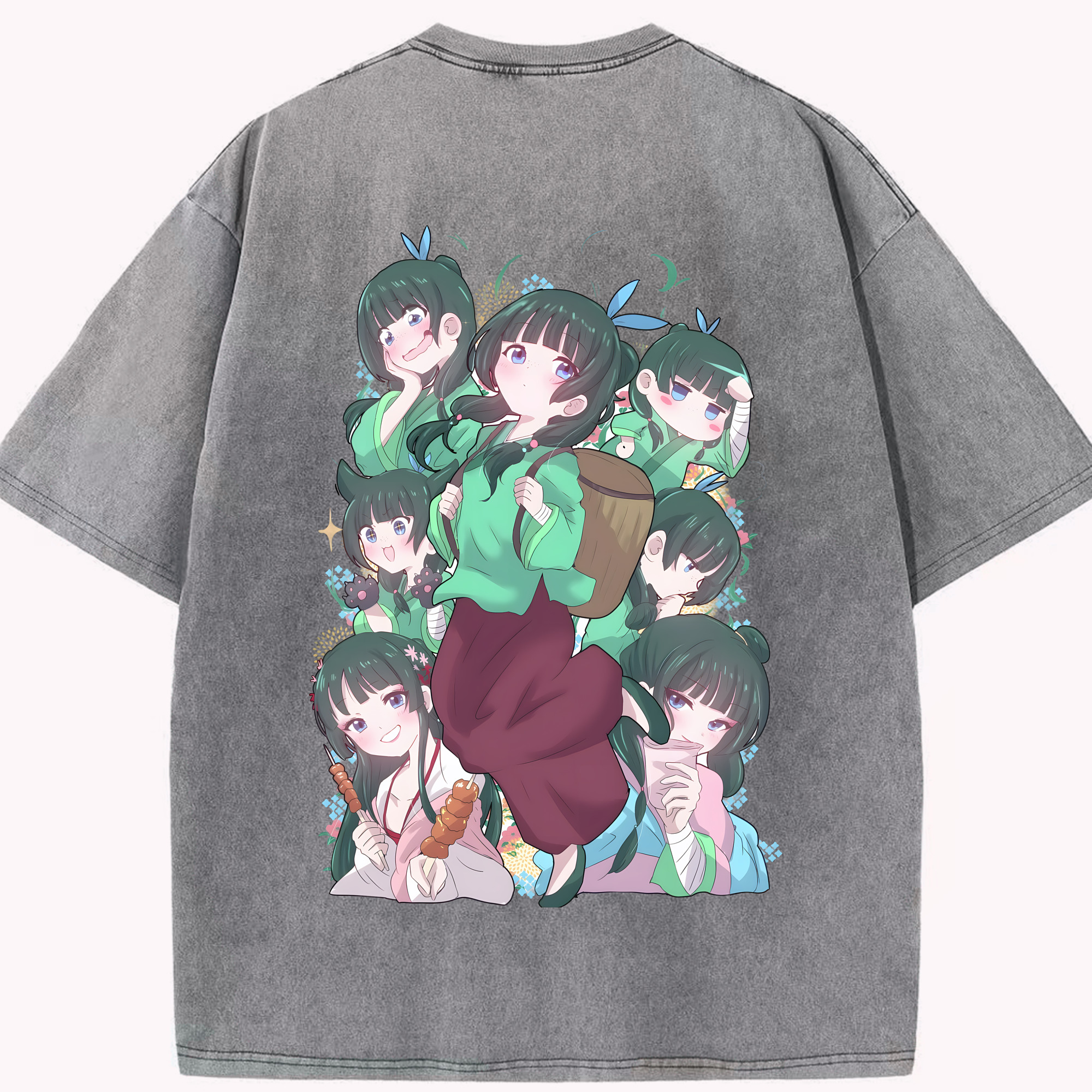 （画像用） 薬屋のひとりごと The Apothecary Diaries 綿100% ヴィンテージ風 半袖Tシャツ（背面プリント）