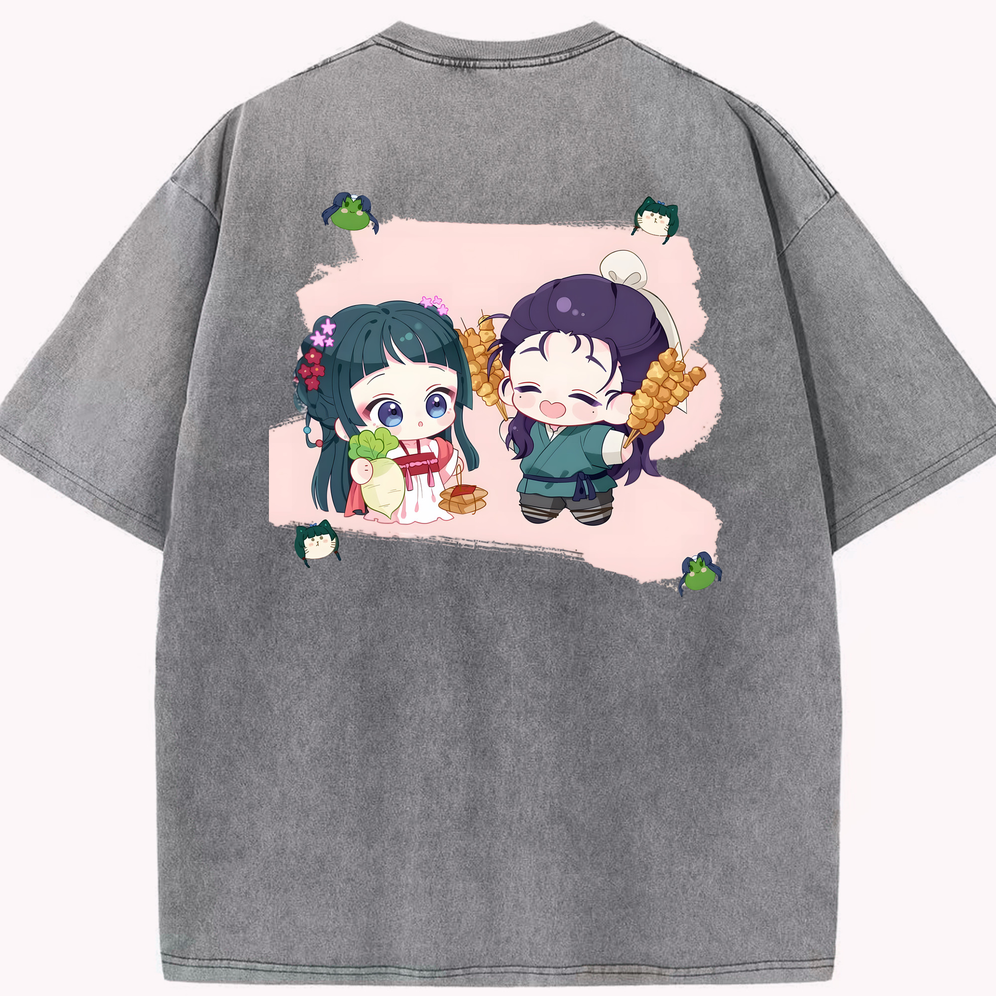 （画像用） 薬屋のひとりごと The Apothecary Diaries 綿100% ヴィンテージ風 半袖Tシャツ（背面プリント）