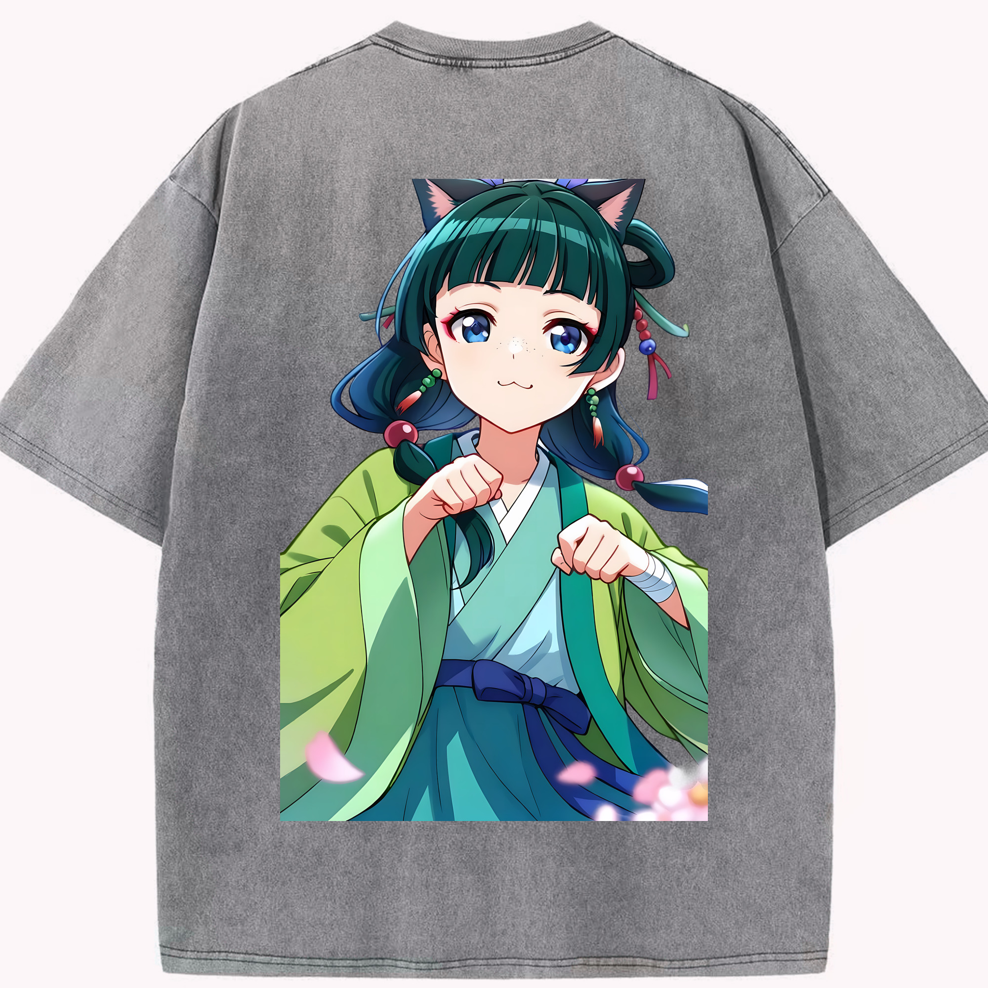（画像用） 薬屋のひとりごと The Apothecary Diaries 綿100% ヴィンテージ風 半袖Tシャツ（背面プリント）
