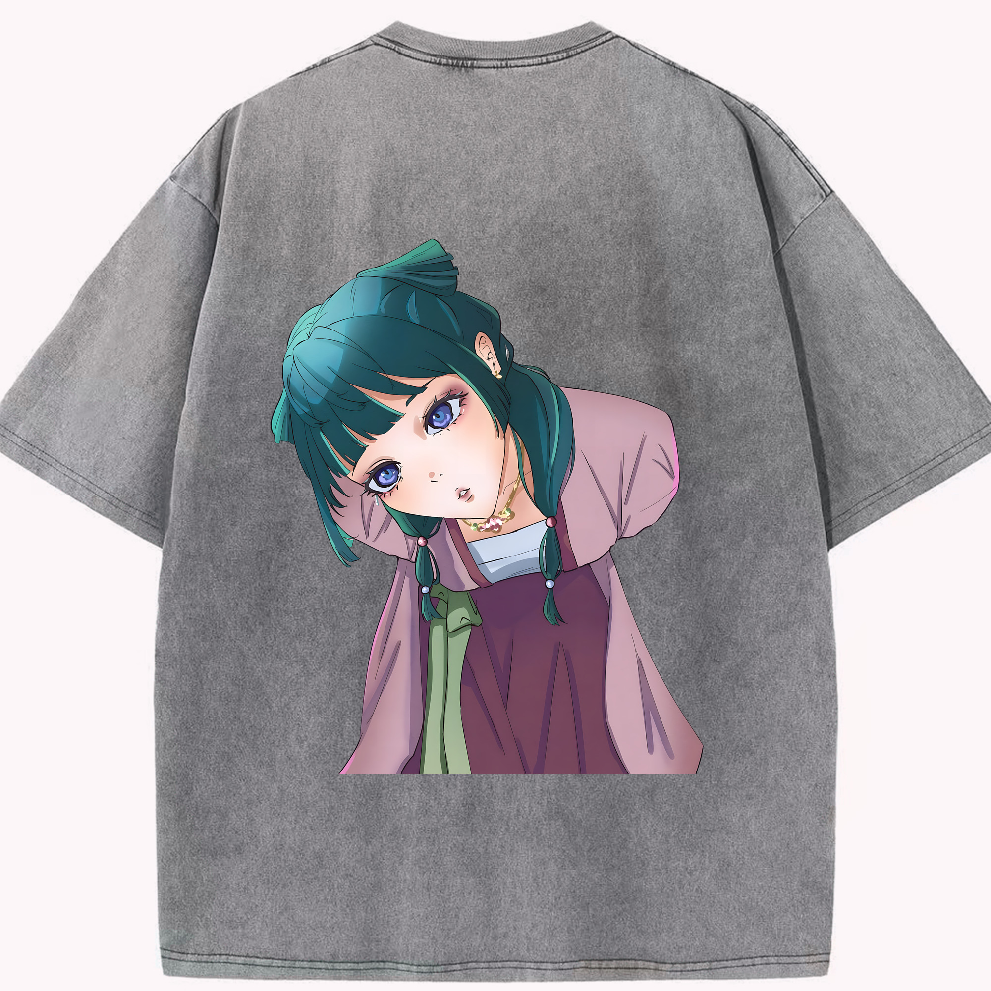 （画像用） 薬屋のひとりごと The Apothecary Diaries 綿100% ヴィンテージ風 半袖Tシャツ（背面プリント）