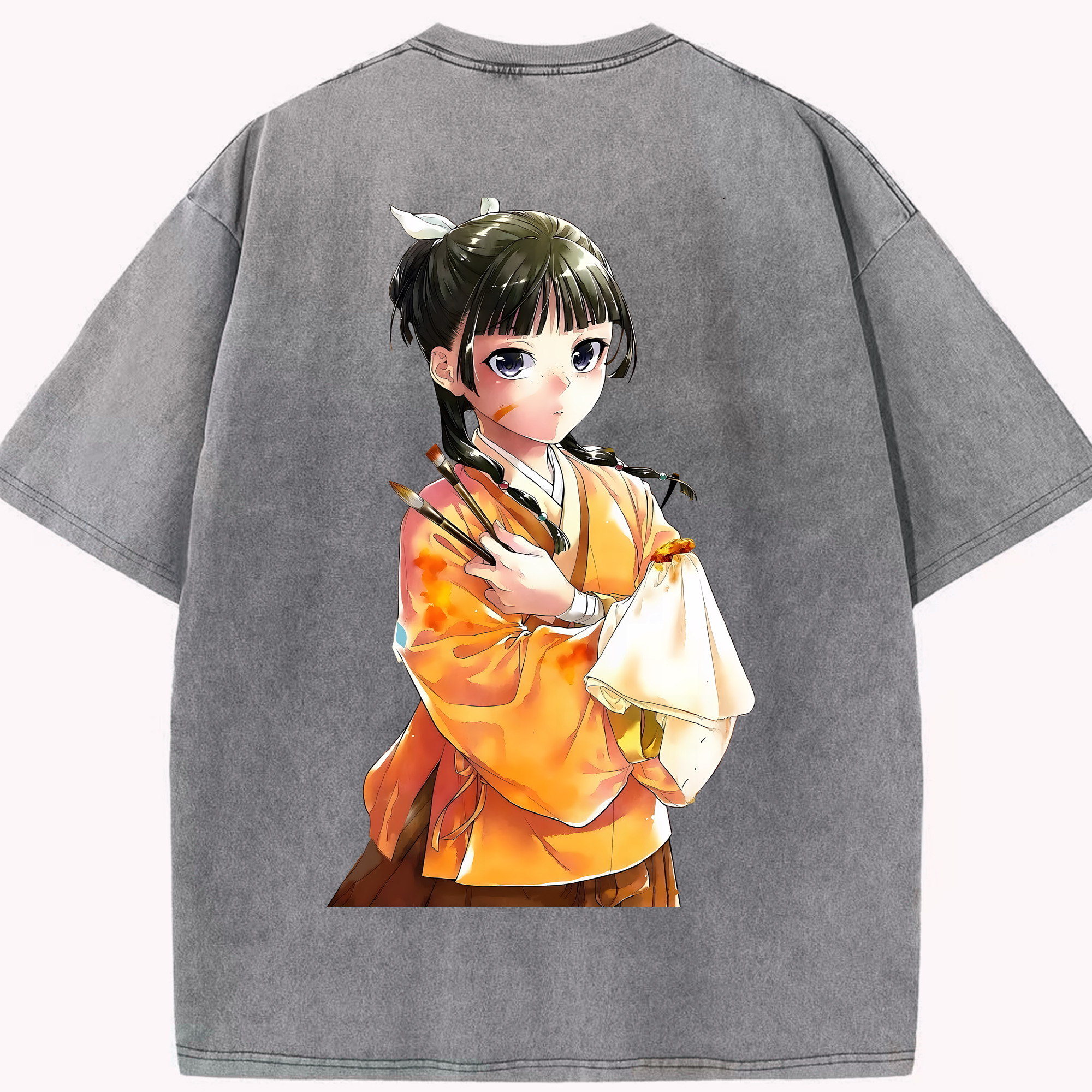 （画像用） 薬屋のひとりごと The Apothecary Diaries 綿100% ヴィンテージ風 半袖Tシャツ（背面プリント）