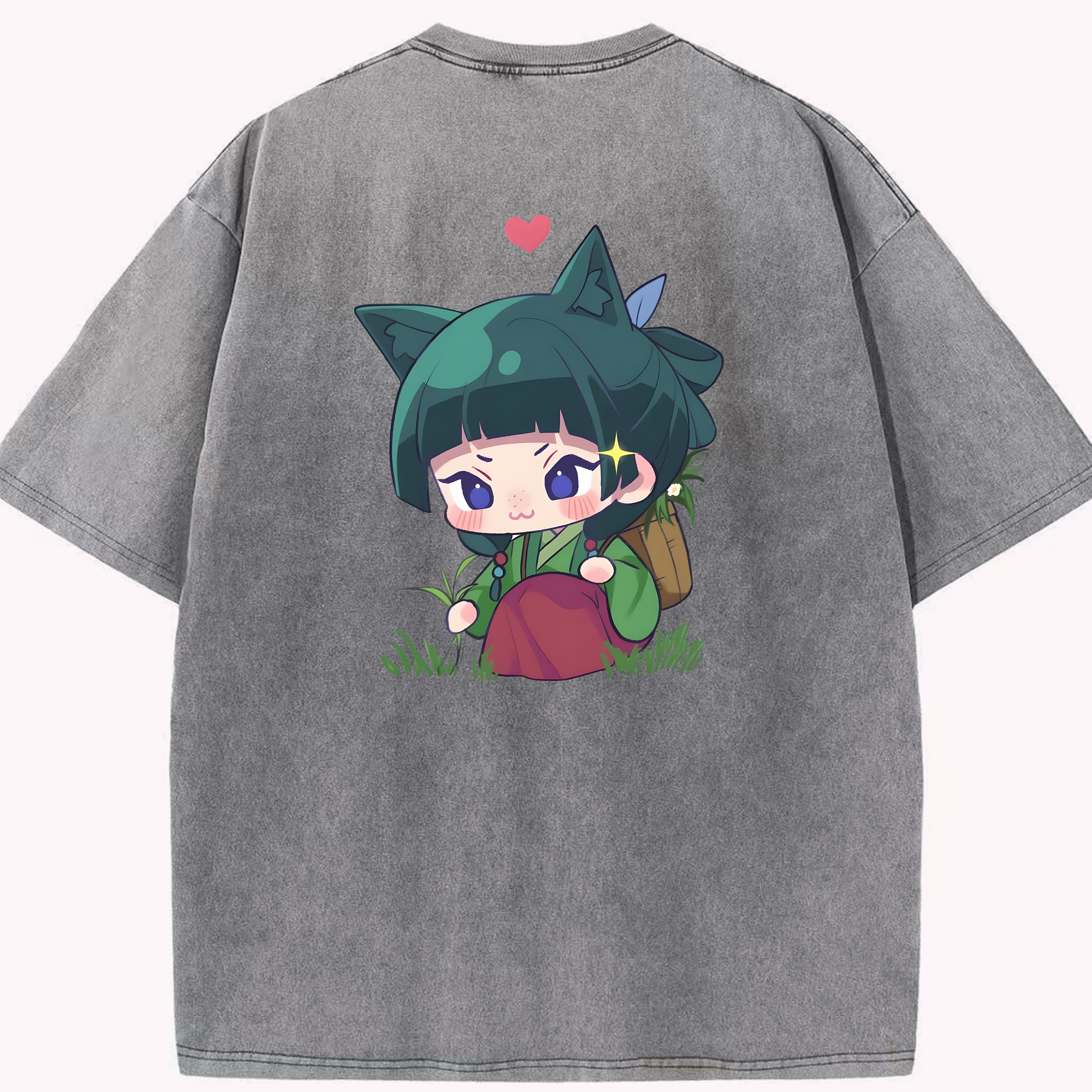 （画像用） 薬屋のひとりごと The Apothecary Diaries 綿100% ヴィンテージ風 半袖Tシャツ（背面プリント）