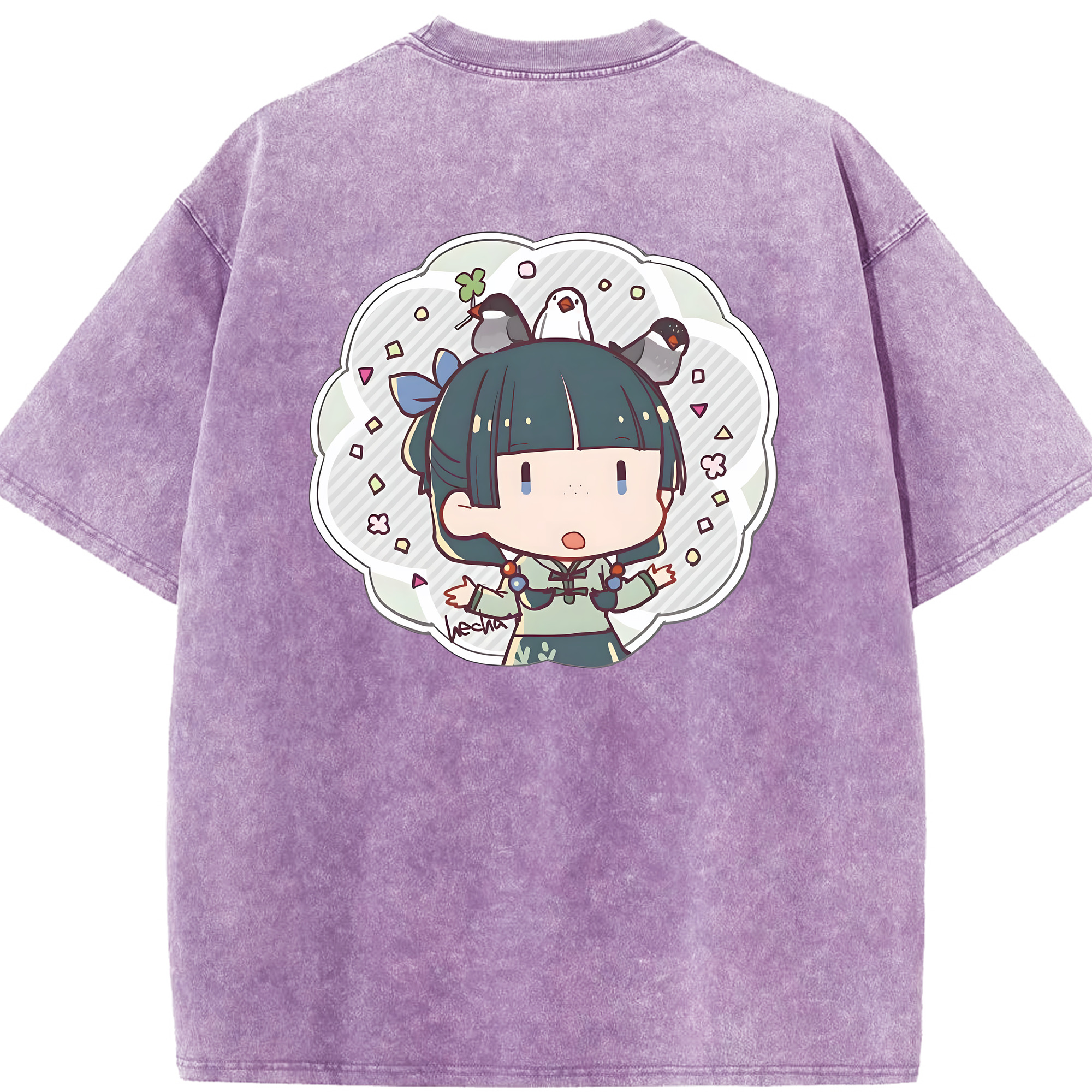 （画像用） 薬屋のひとりごと The Apothecary Diaries 綿100% ヴィンテージ風 半袖Tシャツ（背面プリント）