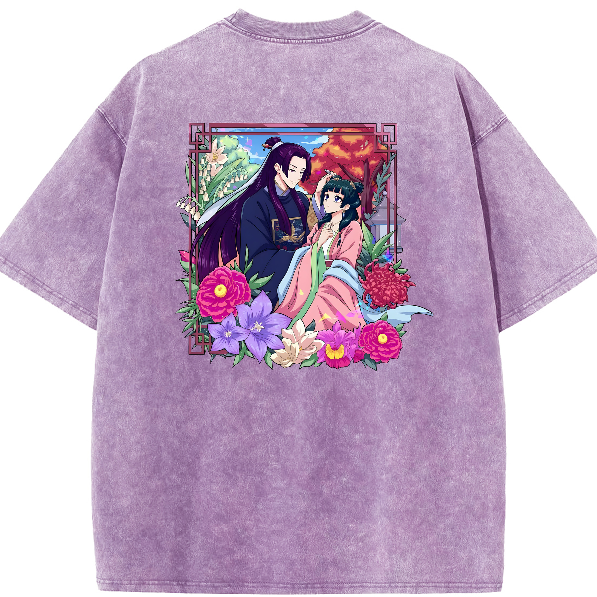 （画像用） 薬屋のひとりごと The Apothecary Diaries 綿100% ヴィンテージ風 半袖Tシャツ（背面プリント）