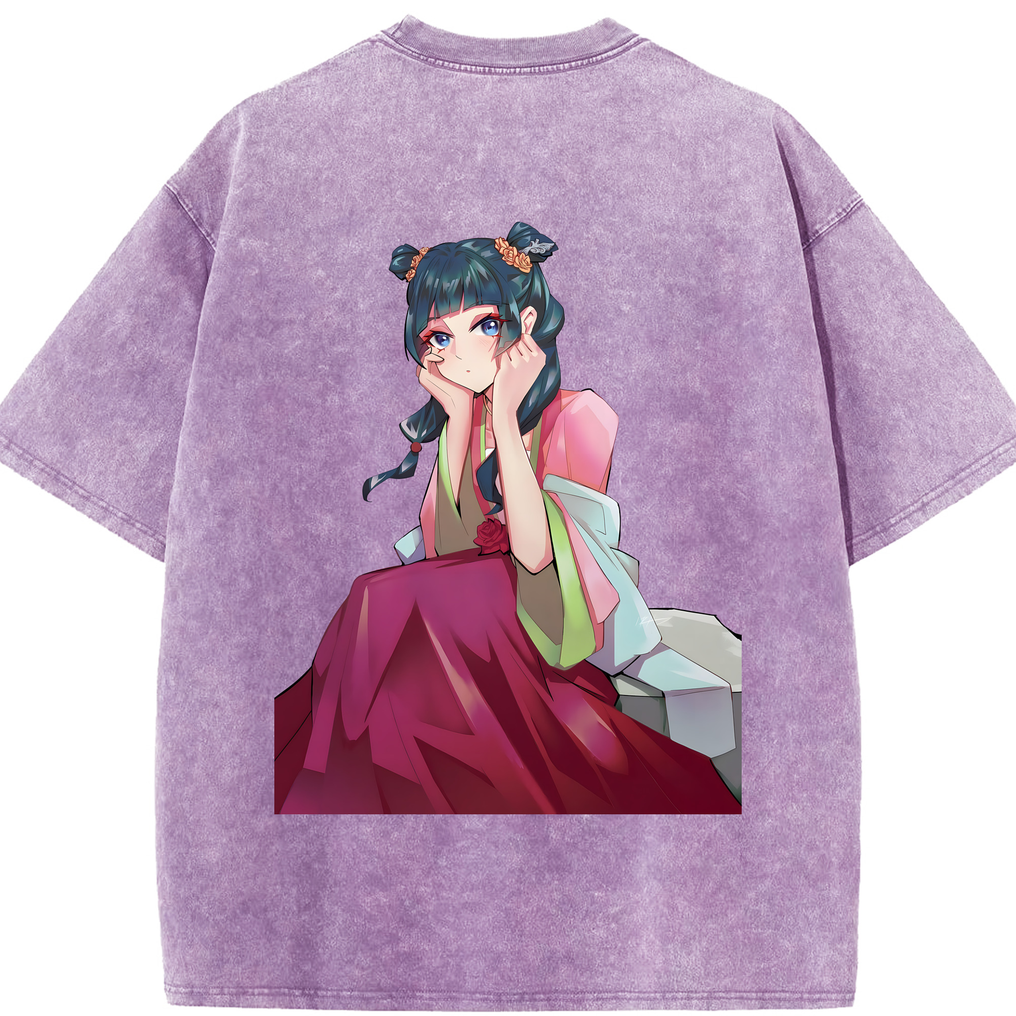 （画像用） 薬屋のひとりごと The Apothecary Diaries 綿100% ヴィンテージ風 半袖Tシャツ（背面プリント）