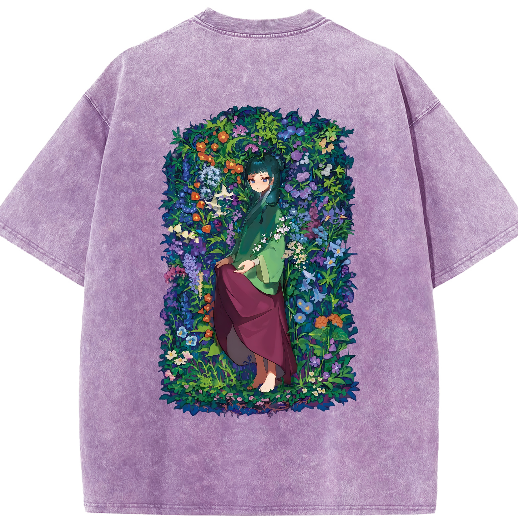 （画像用） 薬屋のひとりごと The Apothecary Diaries 綿100% ヴィンテージ風 半袖Tシャツ（背面プリント）