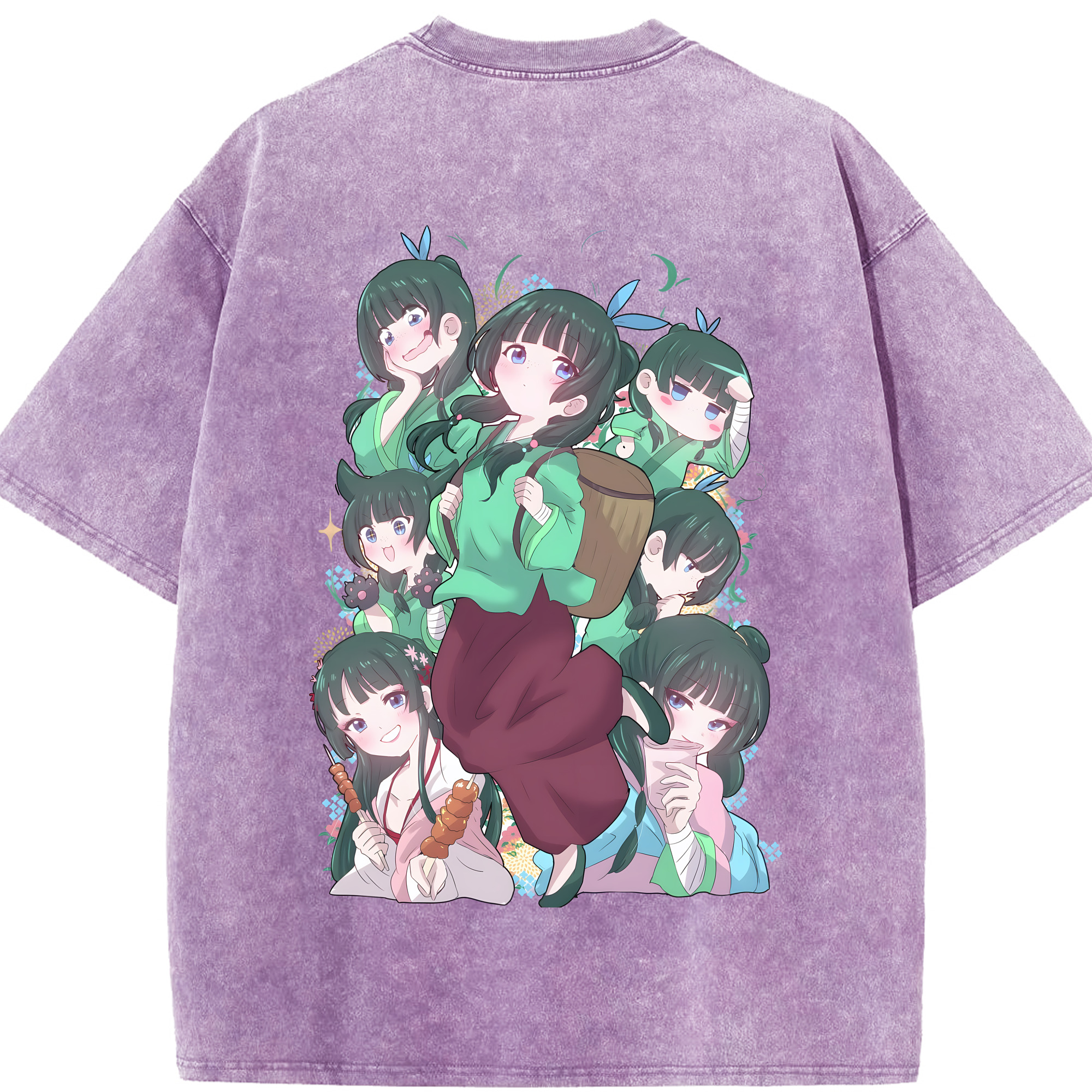 （画像用） 薬屋のひとりごと The Apothecary Diaries 綿100% ヴィンテージ風 半袖Tシャツ（背面プリント）